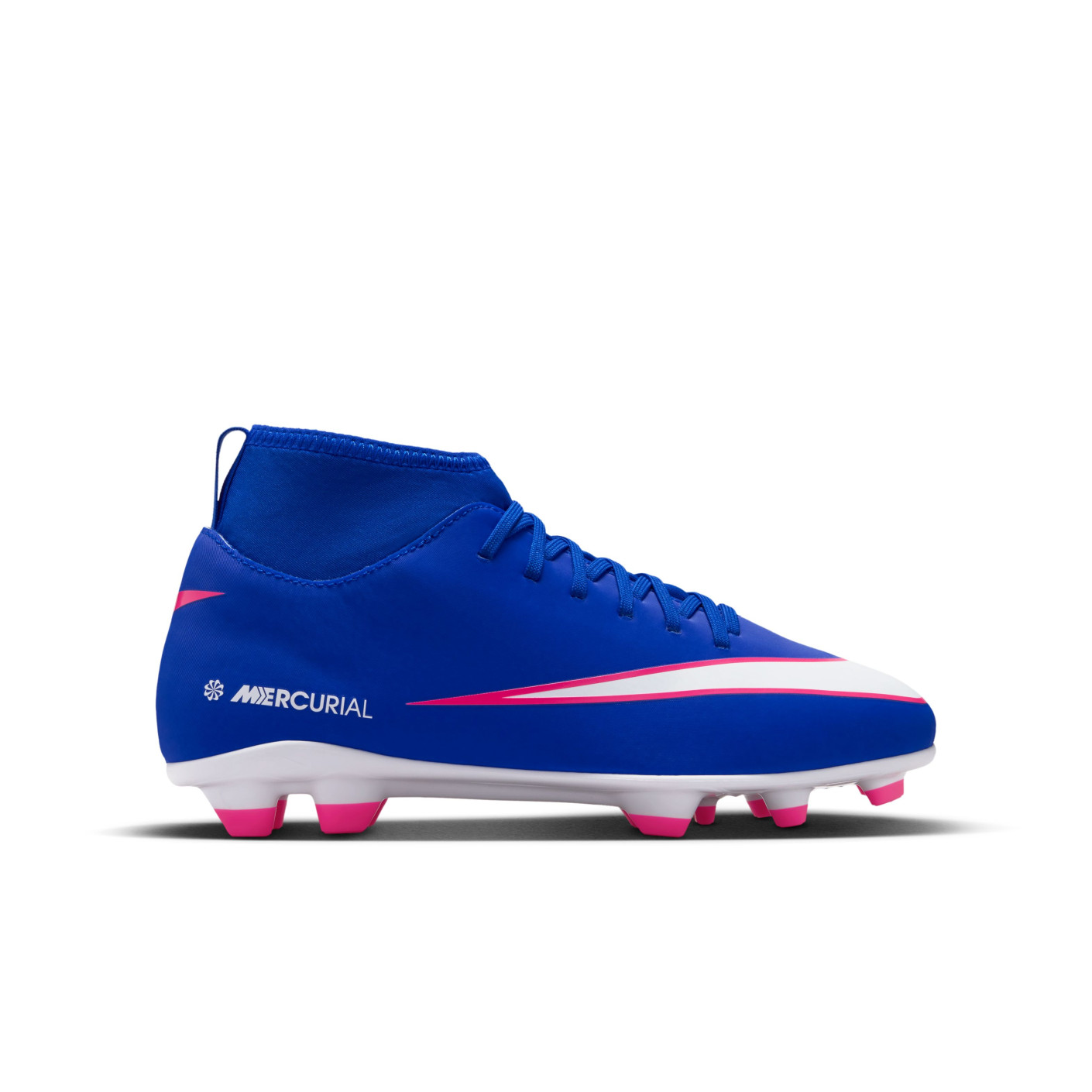 Nike Mercurial Club Superfly 10 Grass/Artificial Grass Football Boots (MG) Kids Blue White Hot Pink
