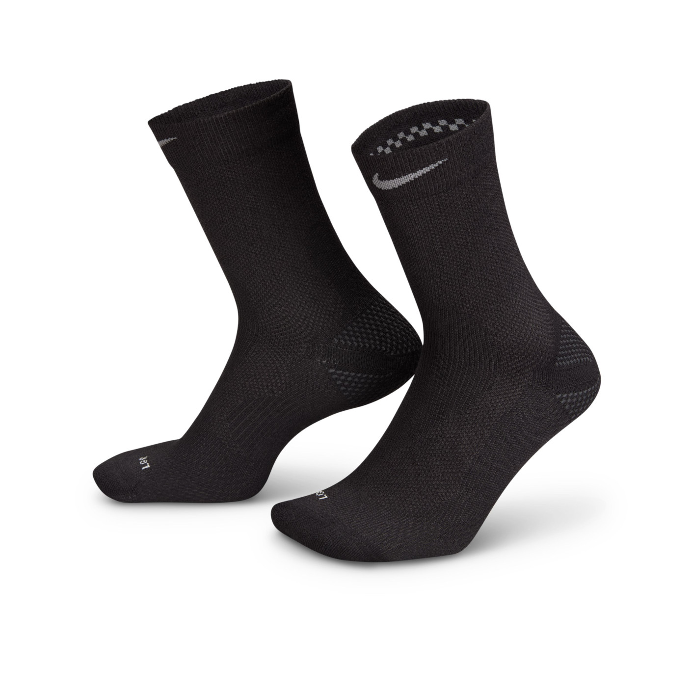 Nike Crew Lightweight Sports Socks Black Silver Dark Grey