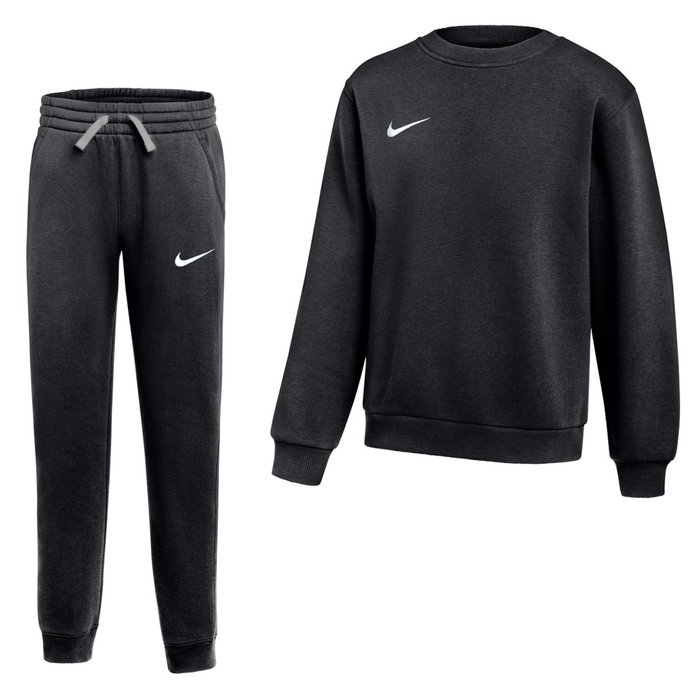 Nike Park 26 Fleece Crew Joggingpak Kids Zwart Wit