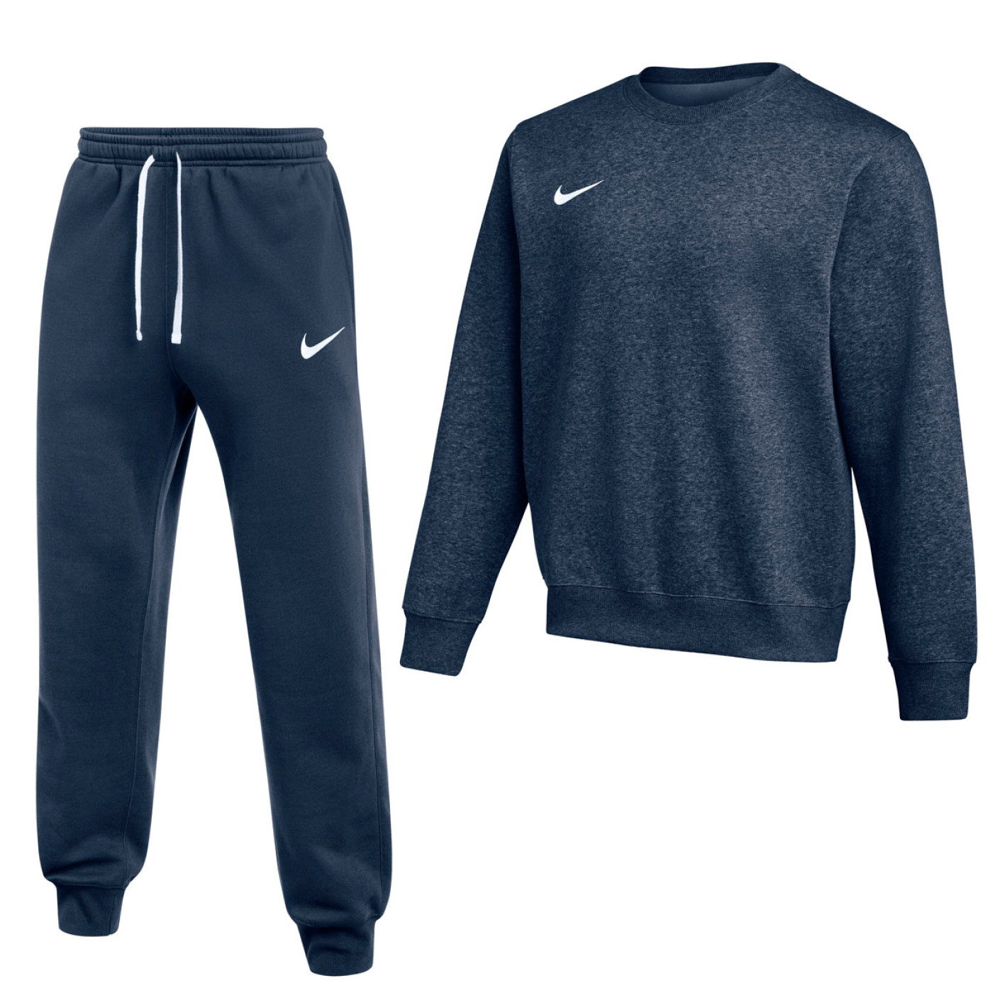 Nike Park 26 Fleece Crew Joggingpak Donkerblauw Wit