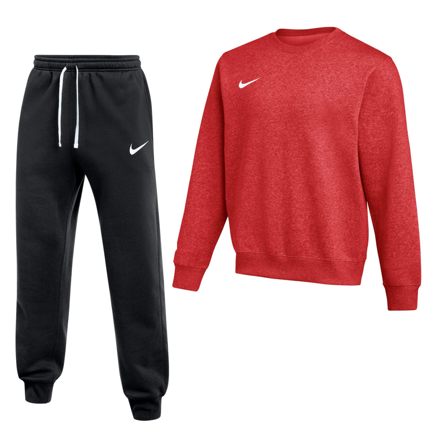 Nike Park 26 Fleece Crew Joggingpak Rood Zwart