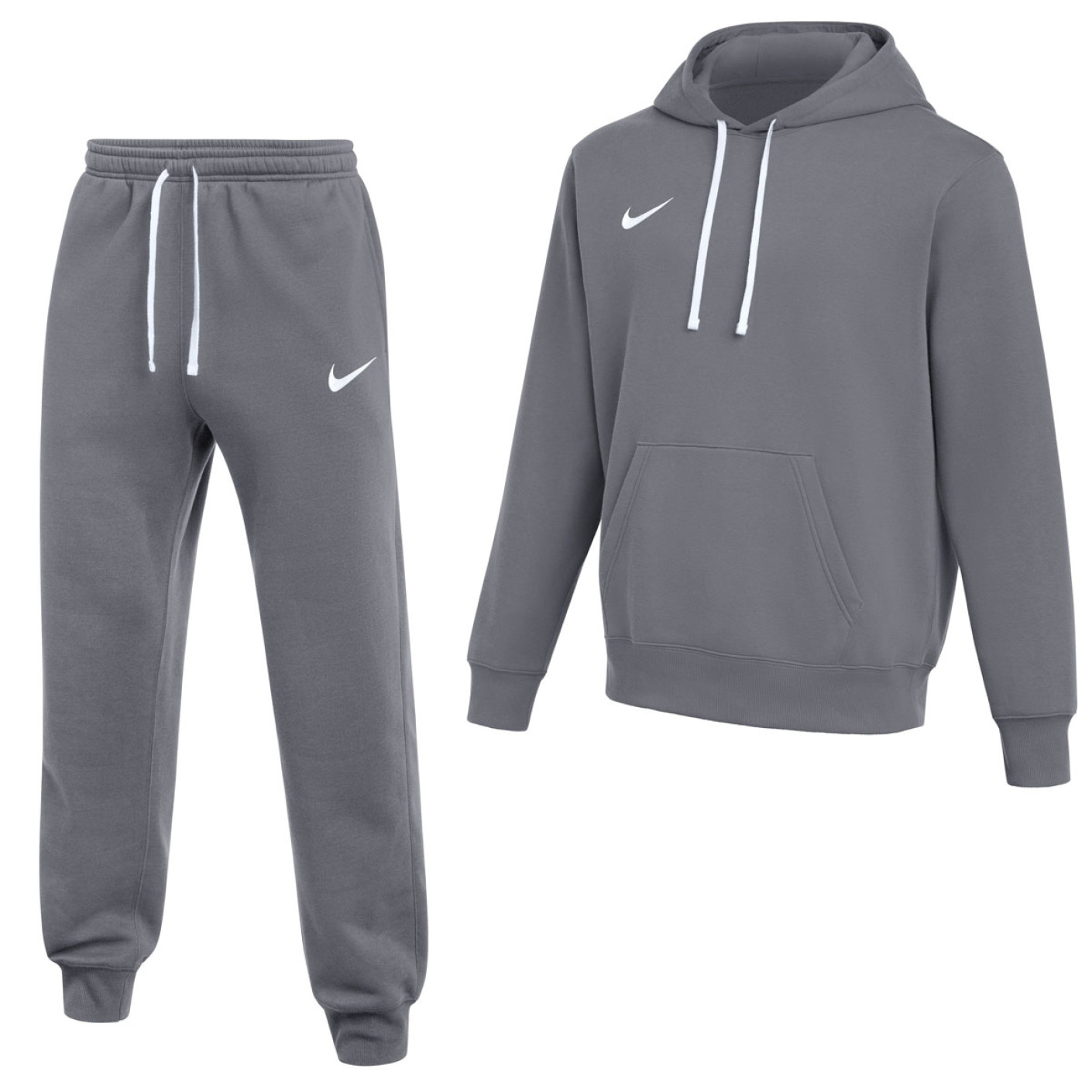 Nike Park 26 Fleece Pullover Hoodie Joggingpak Donkergrijs Wit