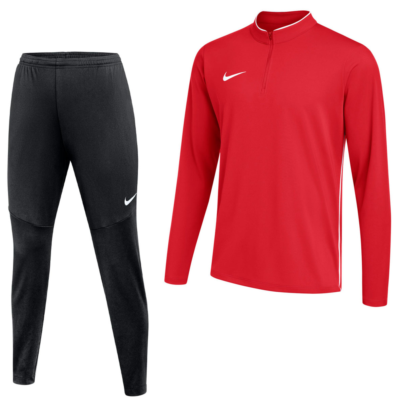 Nike Dri-FIT Park 26 Trainingspak 1/4-Zip Kids Rood Zwart