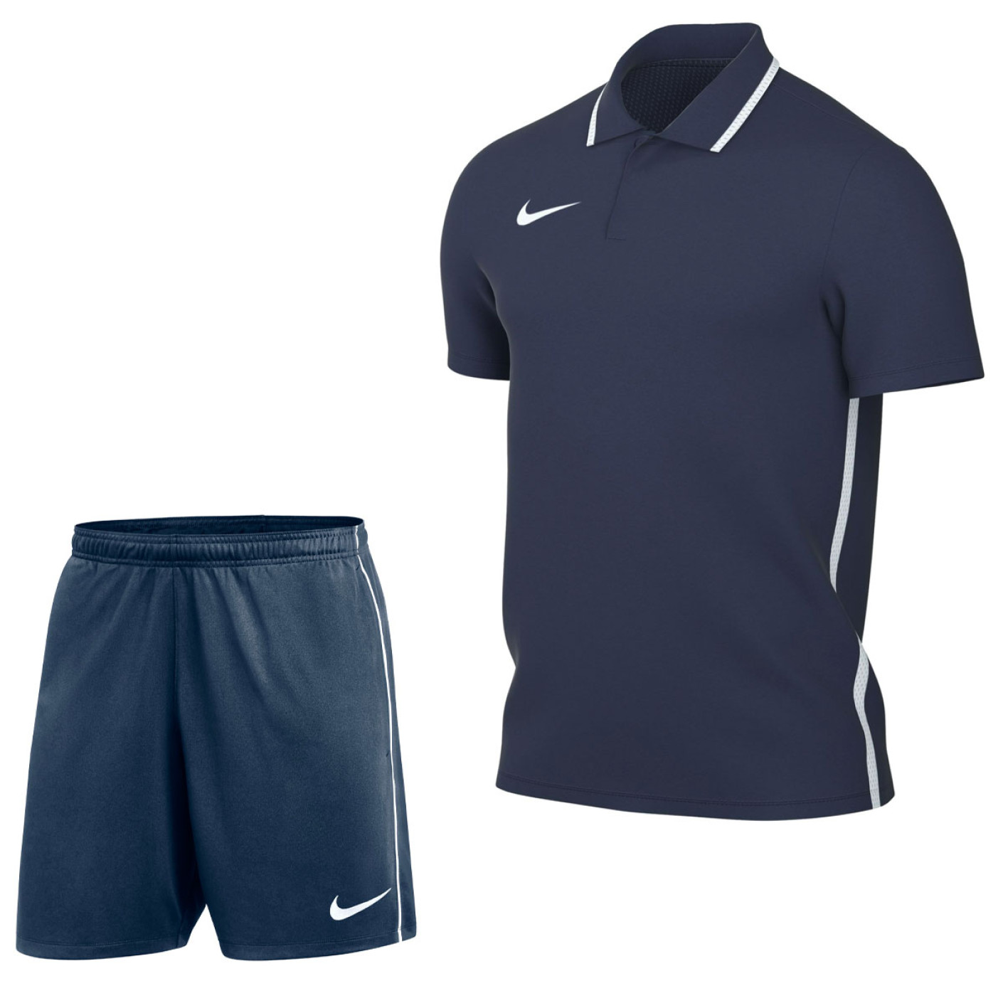 Nike Dri-FIT Park 26 Polo Trainingsset Donkerblauw Wit