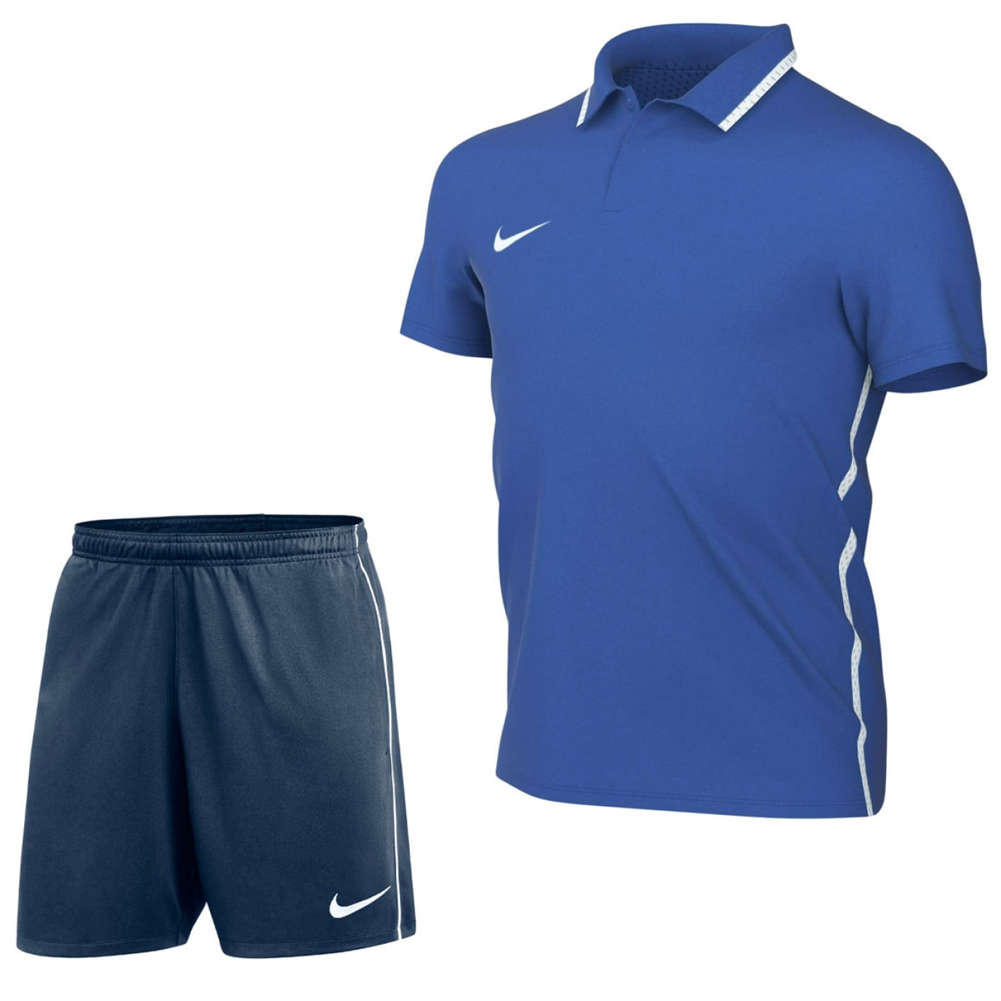 Nike Dri-FIT Park 26 Polo Trainingsset Kids Blauw Donkerblauw