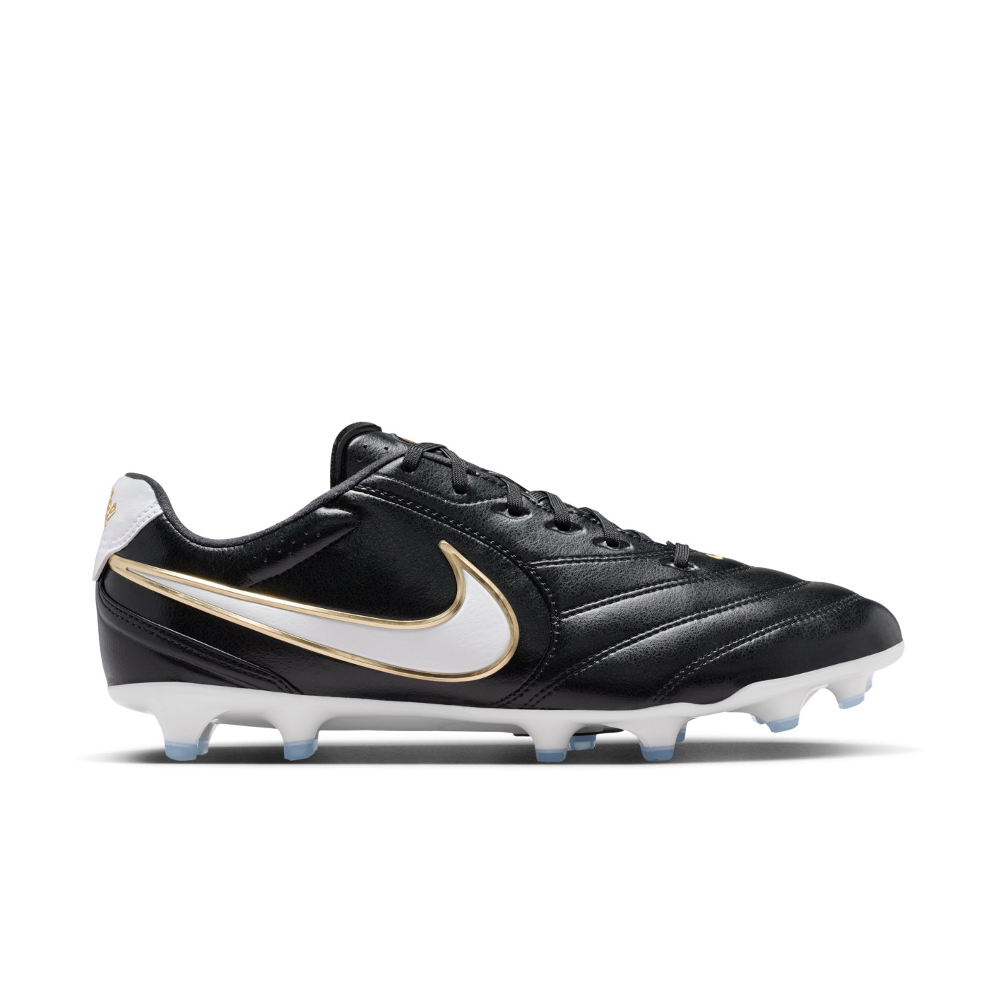 Nike Tiempo Pro Ligera Gras Voetbalschoenen (FG) Zwart Wit Goud