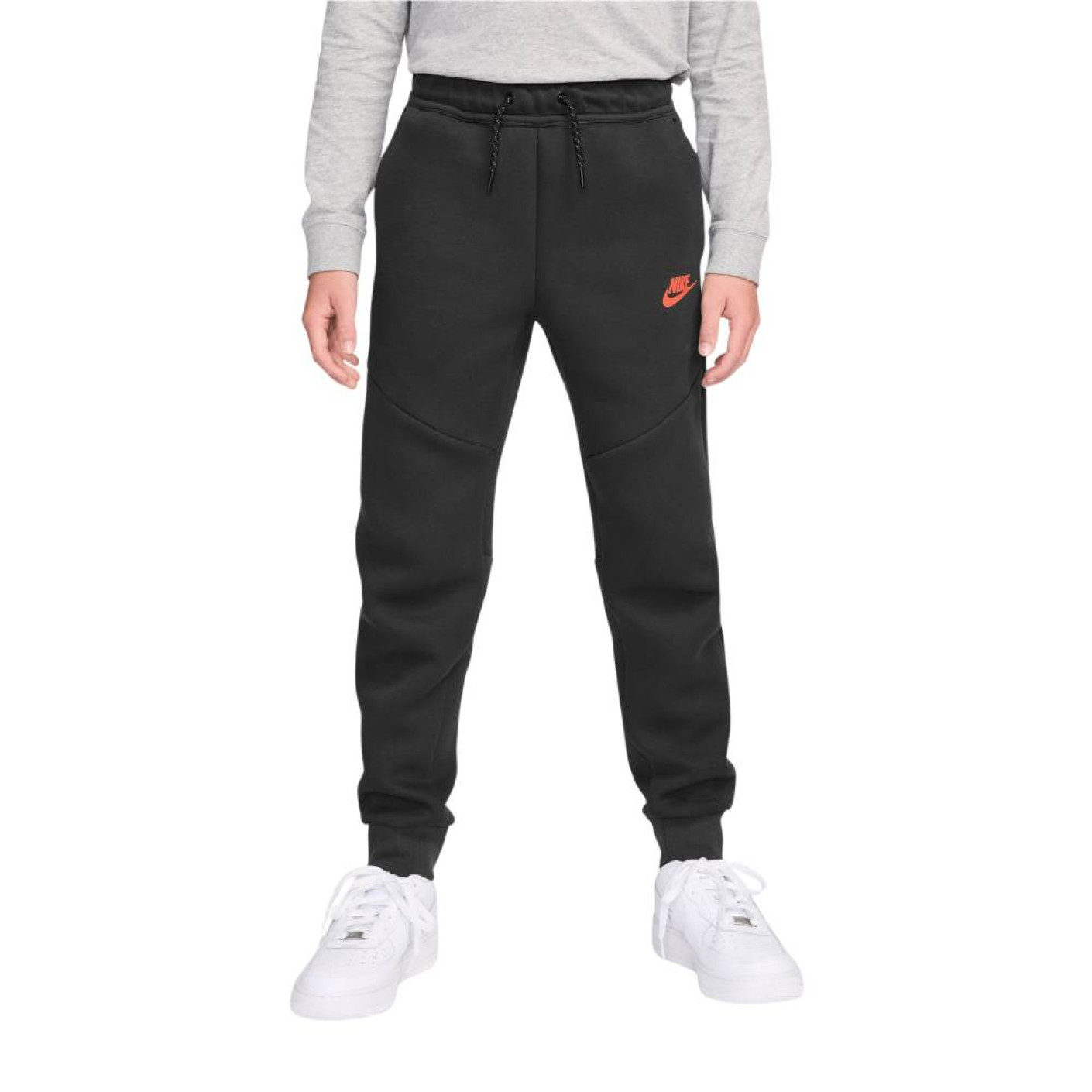 Nike Tech Fleece Joggingbroek Kids Zwart Felrood