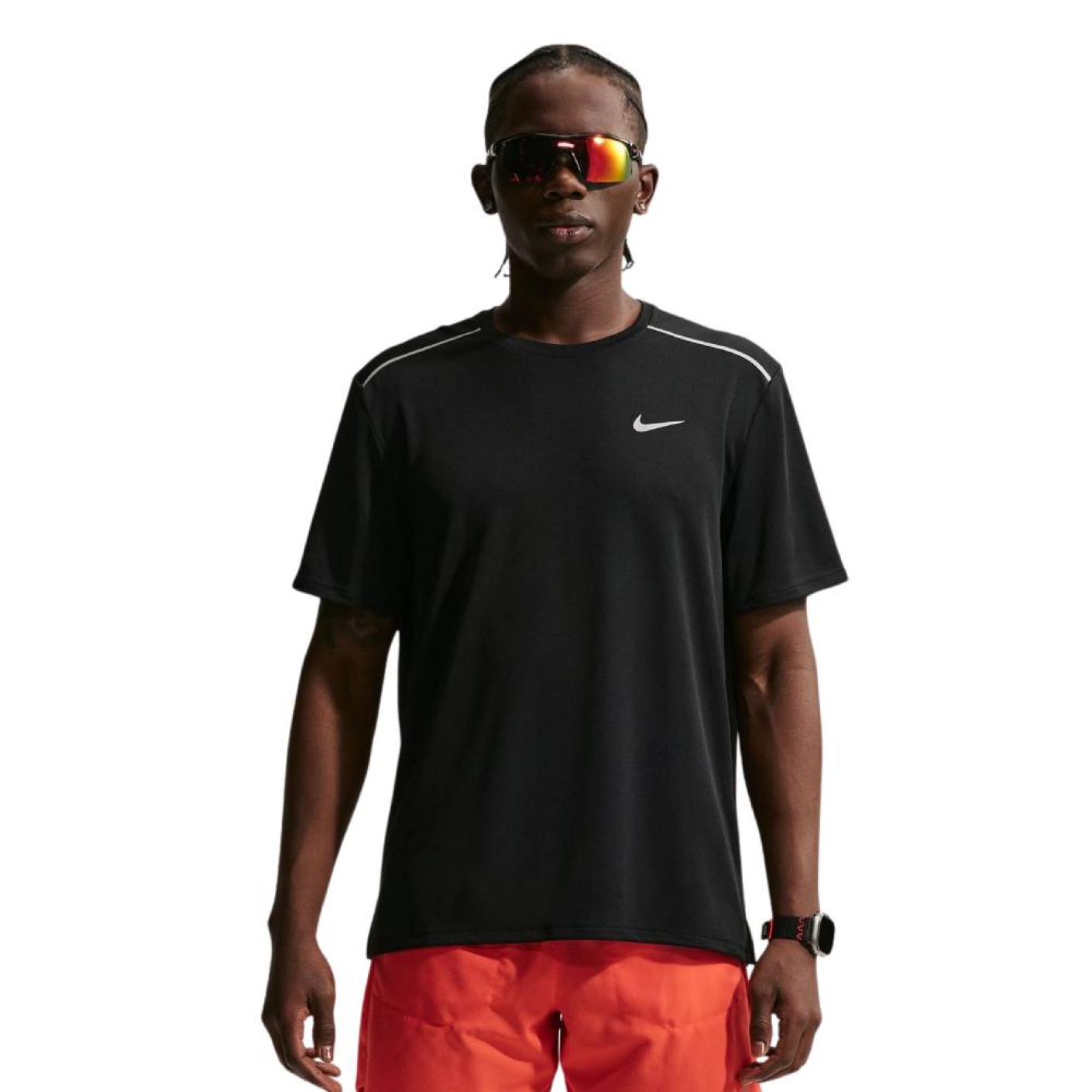 Nike UV Miler Trainingsshirt Zwart Zilver