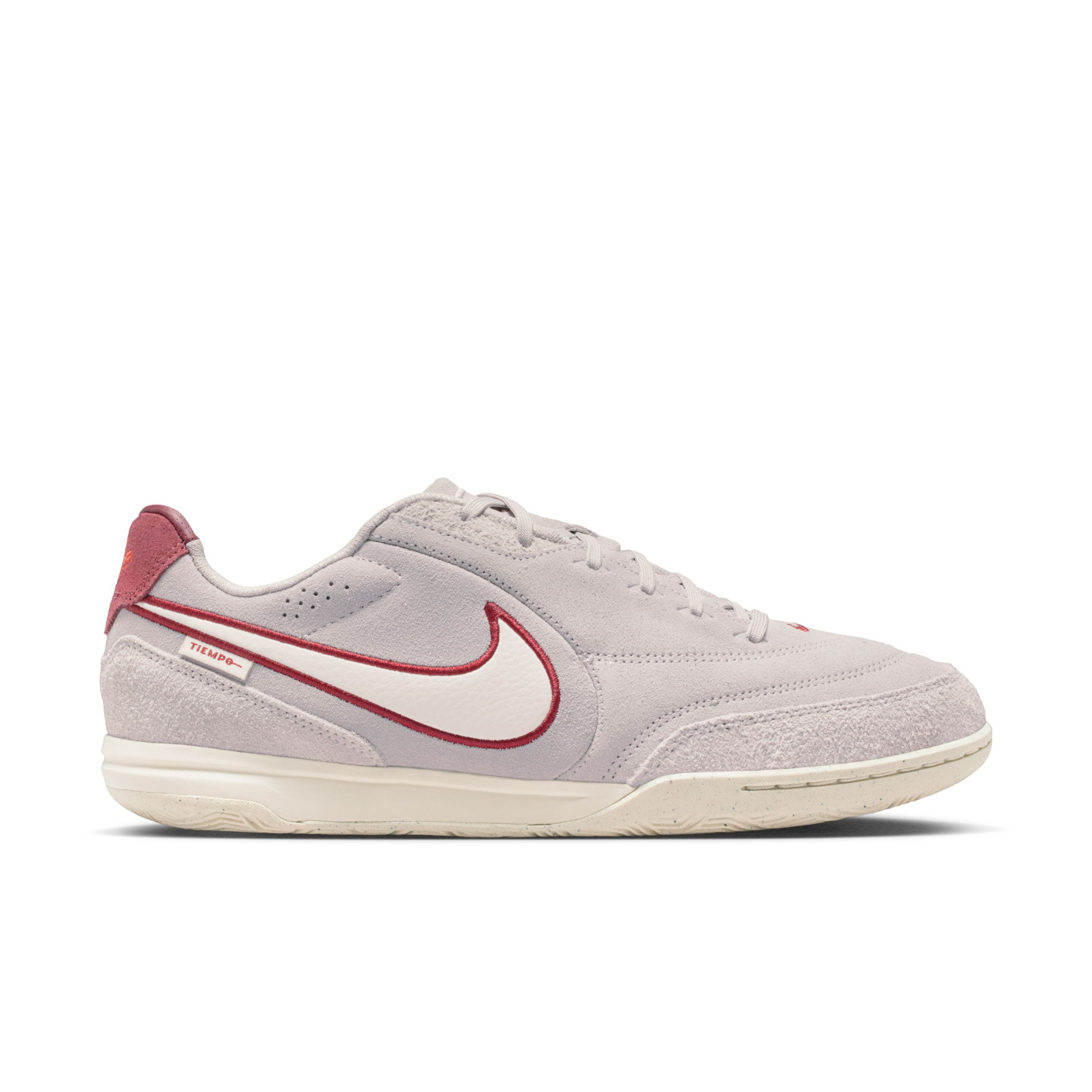Nike Tiempo Street Football Shoes Streetgato Premium Grey White Burgundy