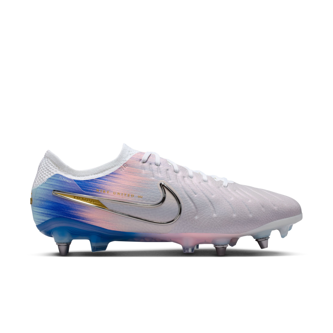 Nike Tiempo Legend 10 Elite Iron Stud Football Boots (SG) Pro Player Grey Blue Pink