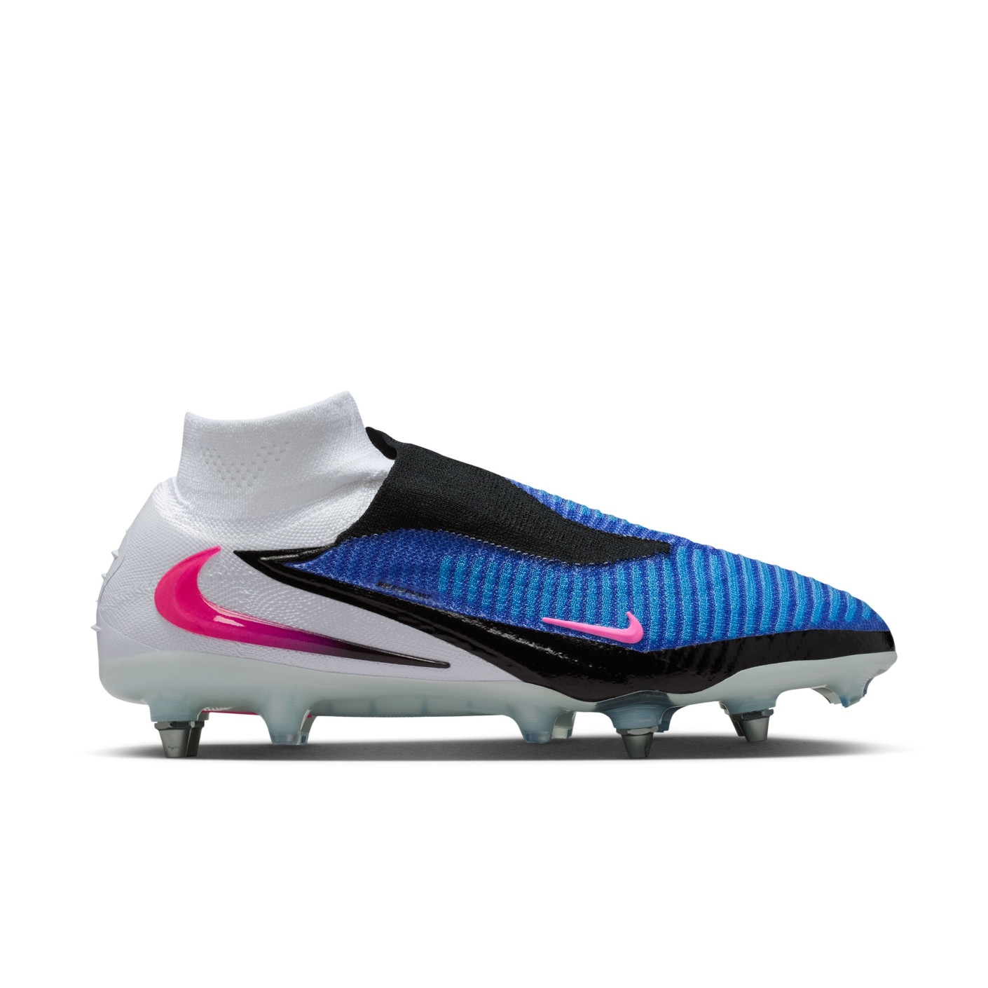 Nike Phantom 6 Elite High Iron Stud Football Boots (SG) Pro Player Blue Hot Pink White