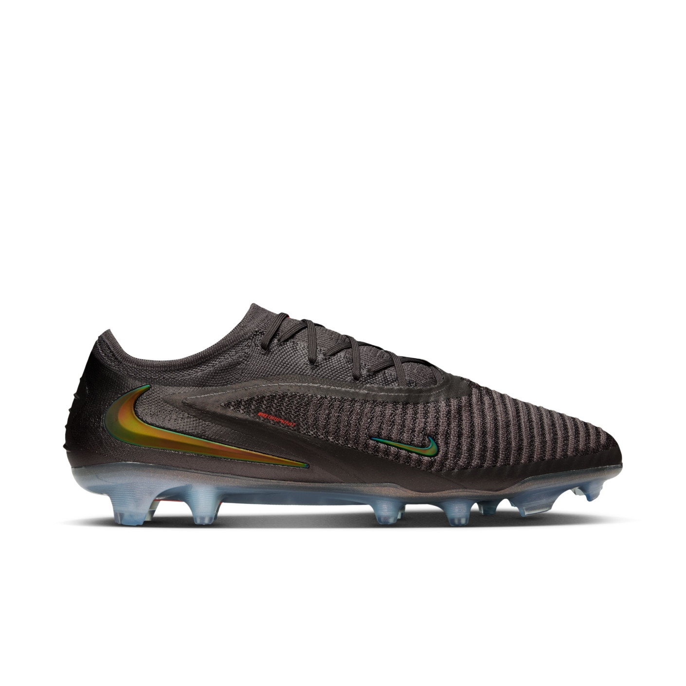 Nike Phantom 6 Low Elite LV8 Gras Voetbalschoenen (FG) Donkergrijs Oranje Multicolor