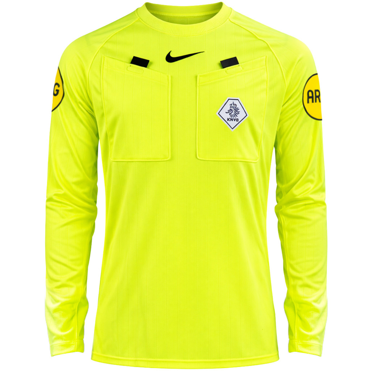 Nike KNVB Scheidsrechtersshirt 2026-2028 Lange Mouwen Neongeel Zwart
