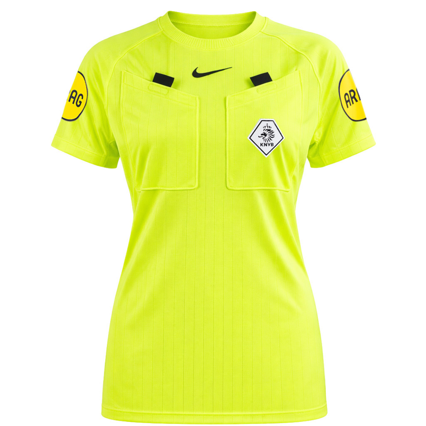 Nike KNVB Scheidsrechtersshirt 2026-2028 Dames Neongeel Zwart