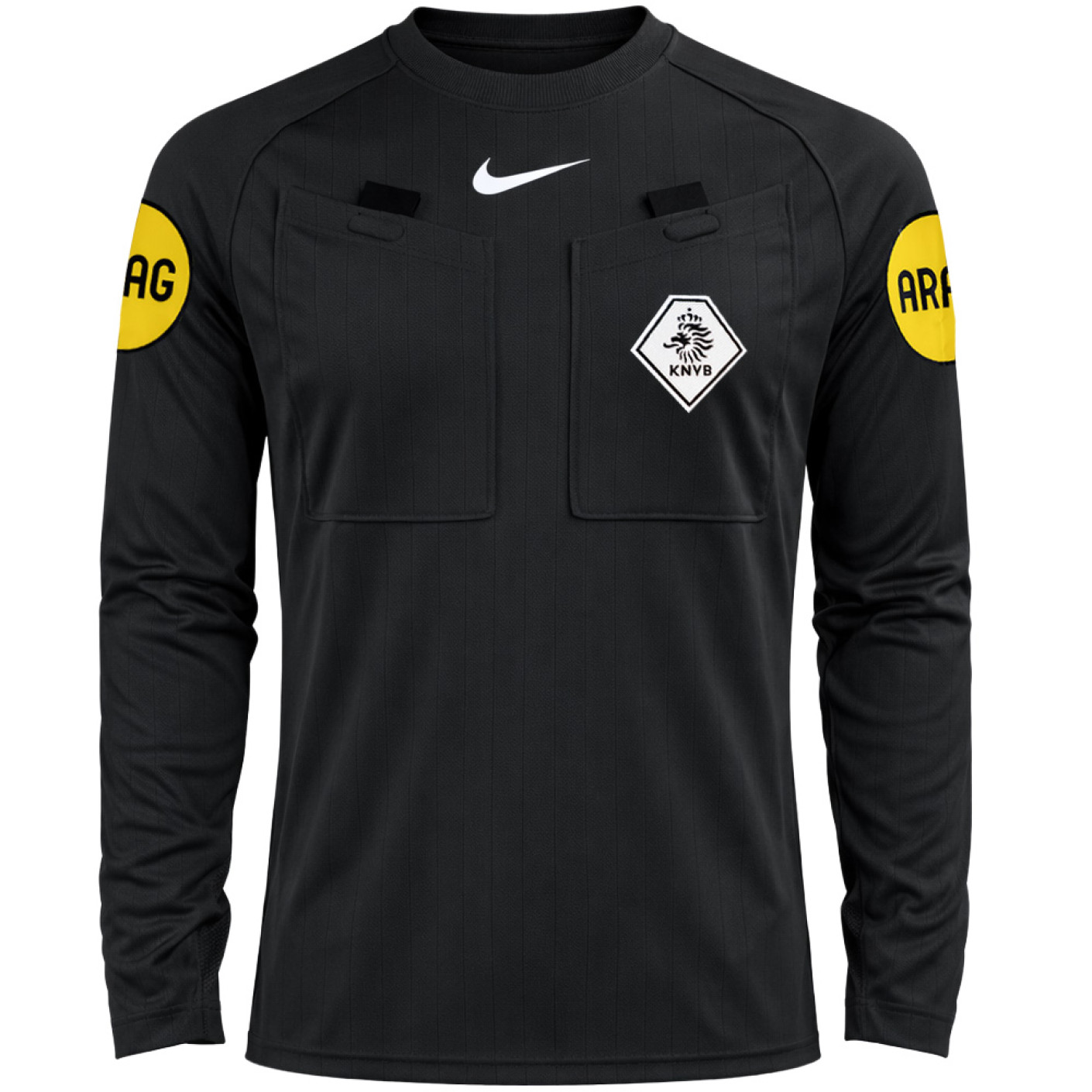 Nike KNVB Scheidsrechtersshirt 2026-2028 Lange Mouwen Zwart Wit