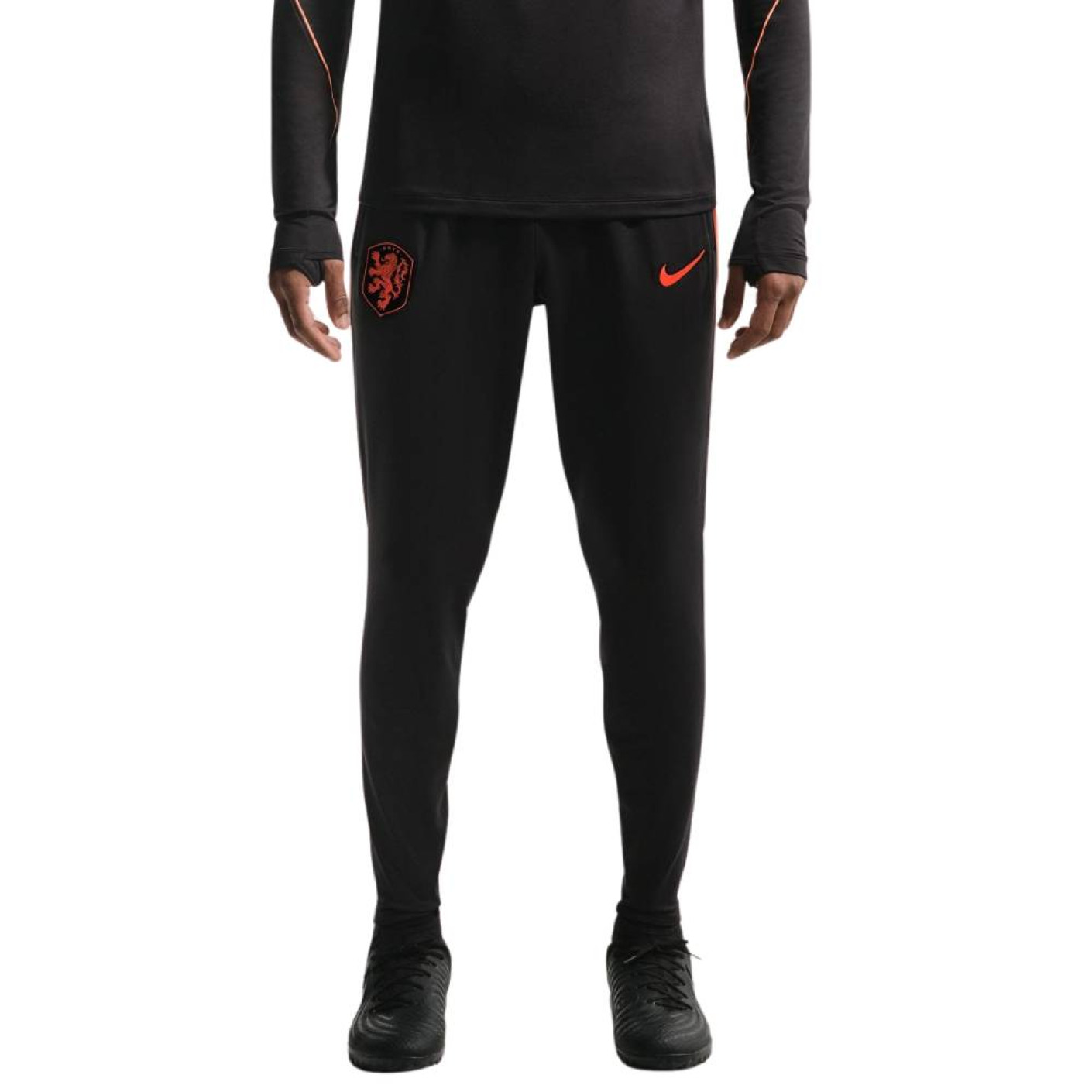 Nike Nederlands Elftal Strike Trainingsbroek 2026-2028 Zwart Feloranje
