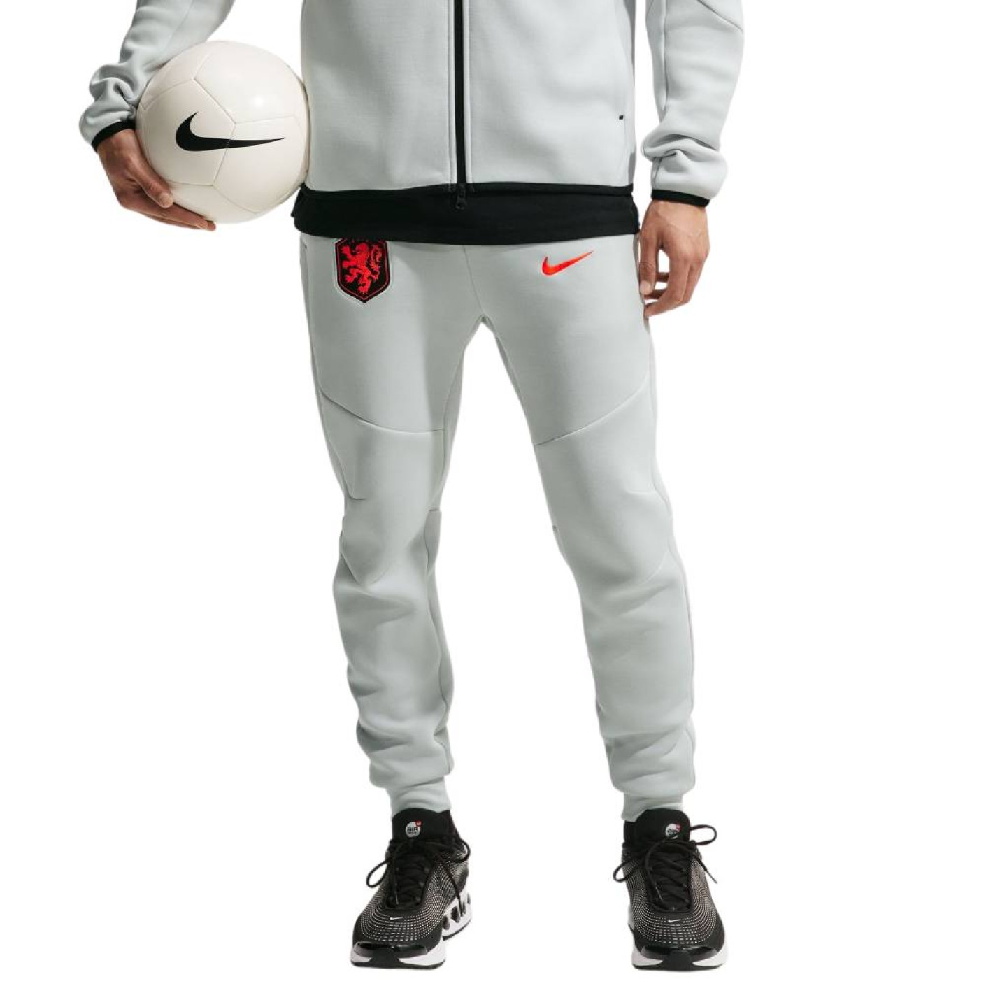 Nike Netherlands Tech Fleece Sweat Pants 2026-2028 Light Grey Black Orange