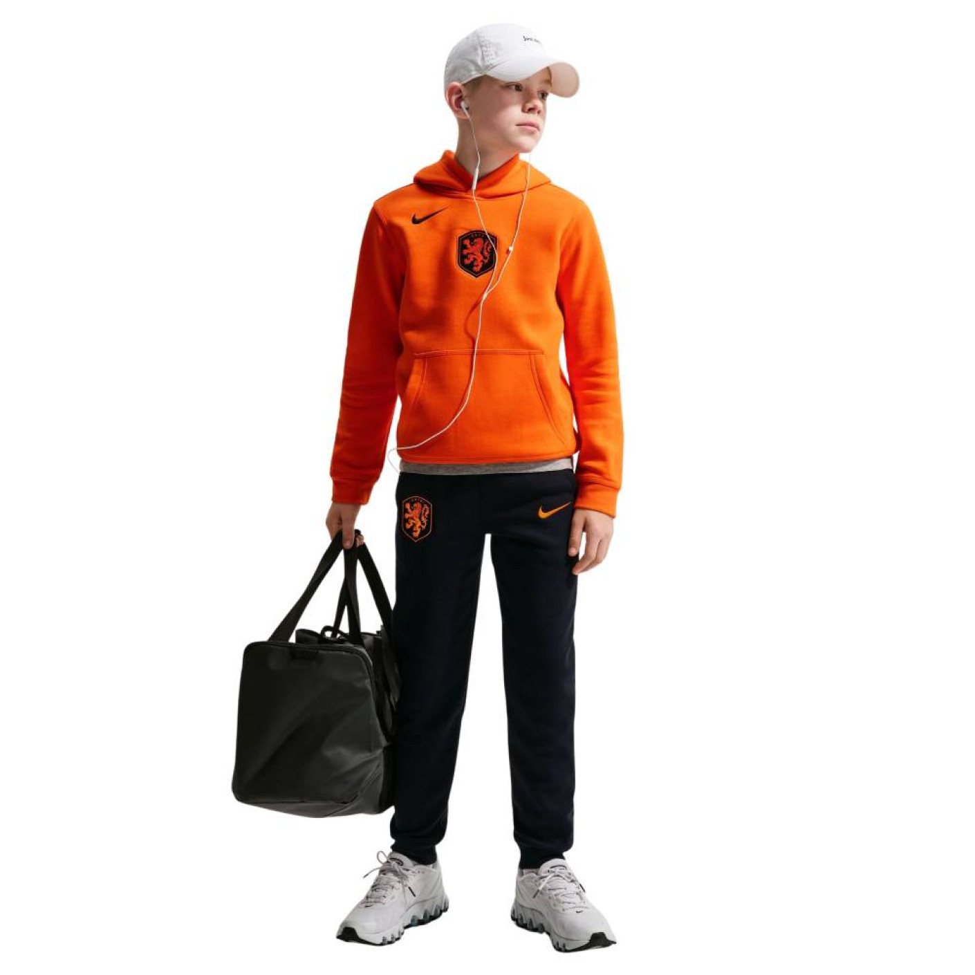Nike Netherlands Club Sportswear Hooded Tracksuit 2026-2028 Kids Bright Orange Black