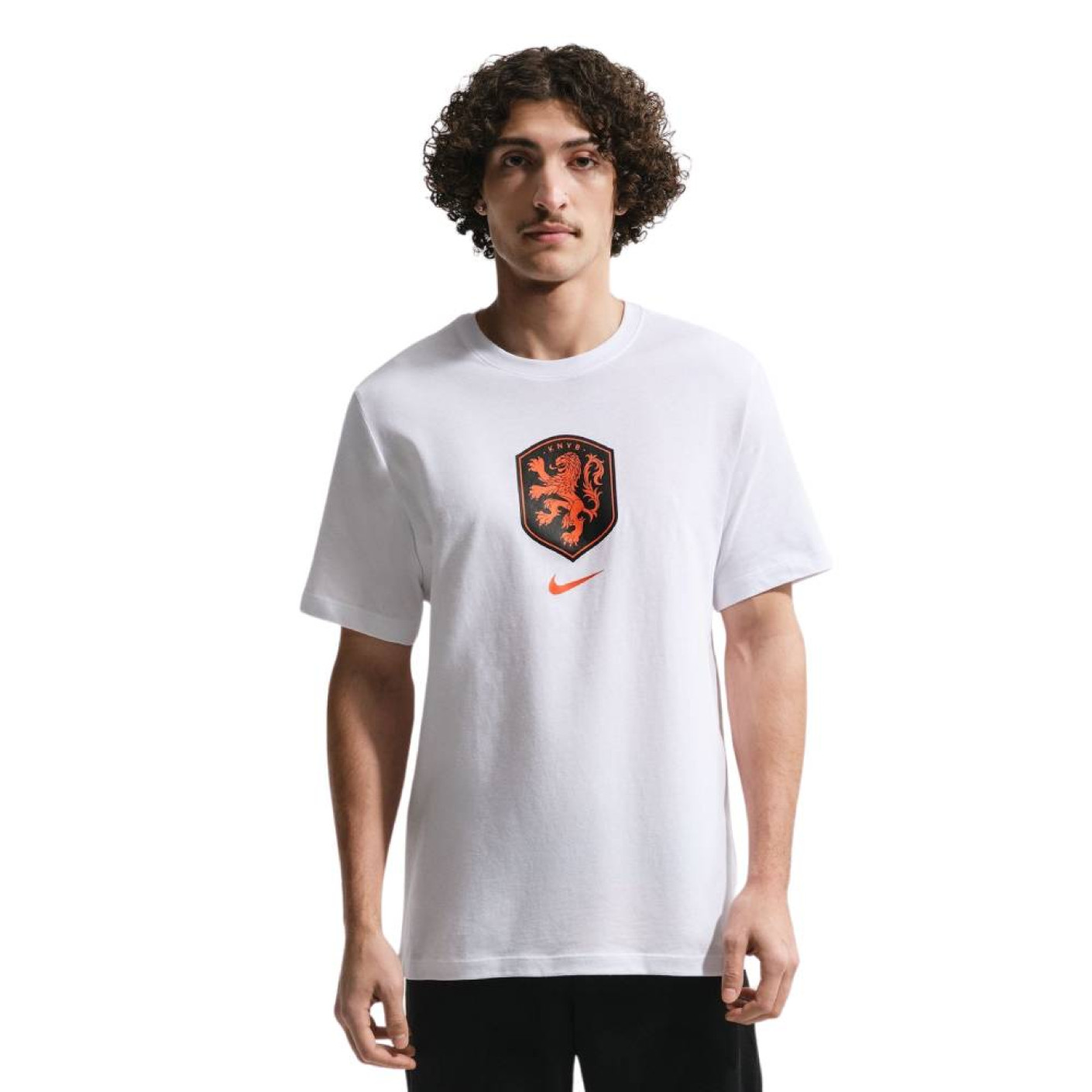 Nike Netherlands Crest T-Shirt 2026-2028 White Bright Orange Black