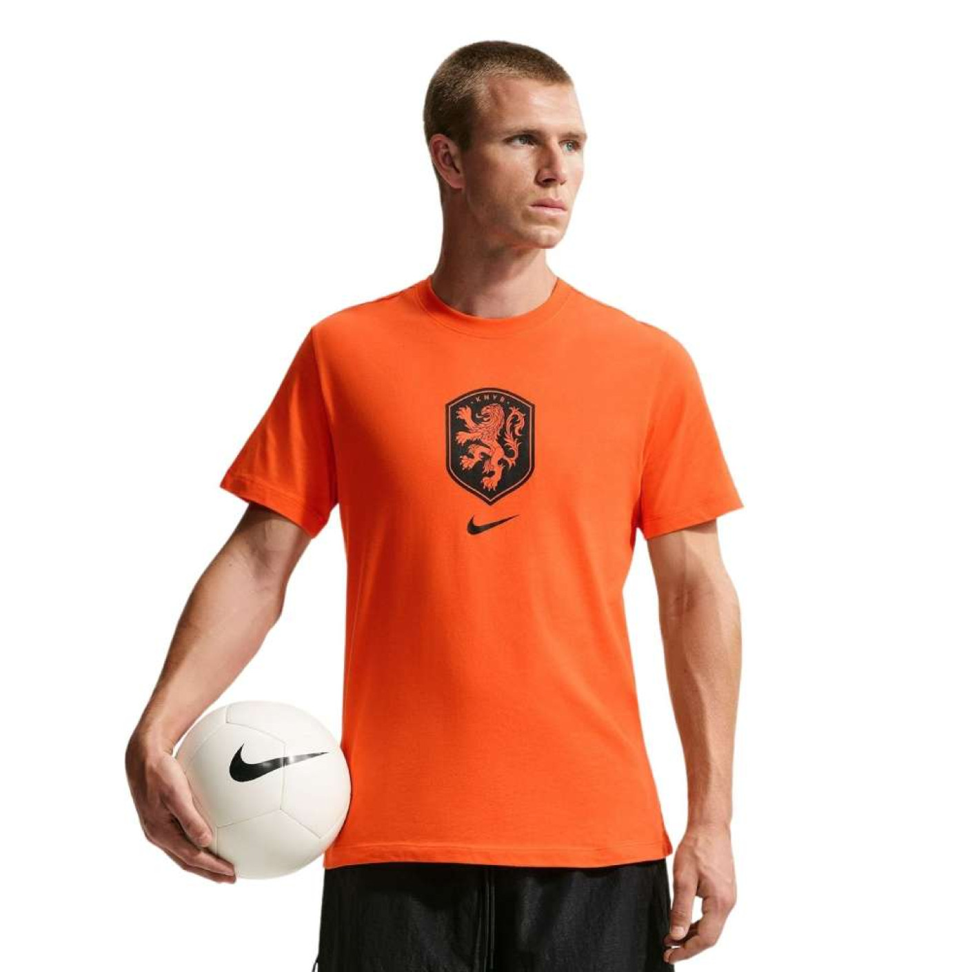 Nike Netherlands Crest T-Shirt 2026-2028 Bright Orange Black
