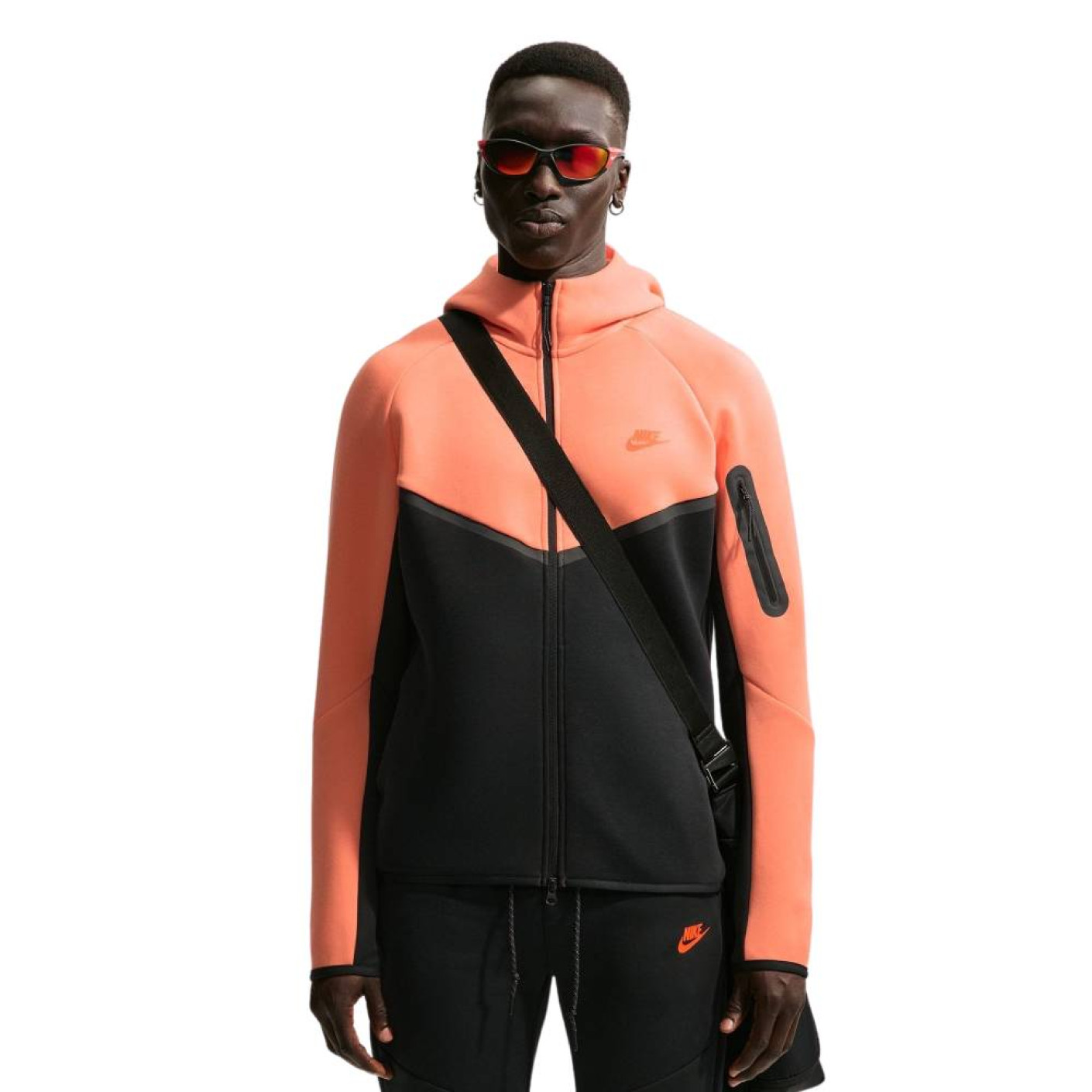 Nike Tech Fleece Vest Light Orange Black Orange