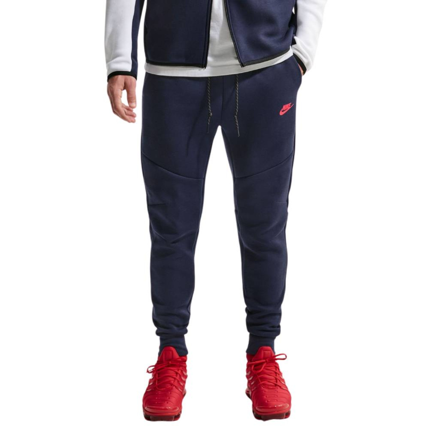 Nike Tech Fleece Joggingbroek Donkerblauw Felrood
