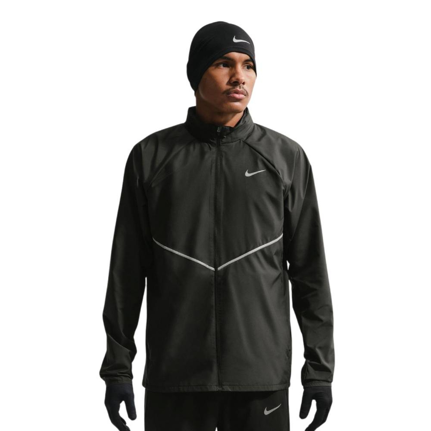Nike Miler Repel Stride UV Training Jacket Black Silver