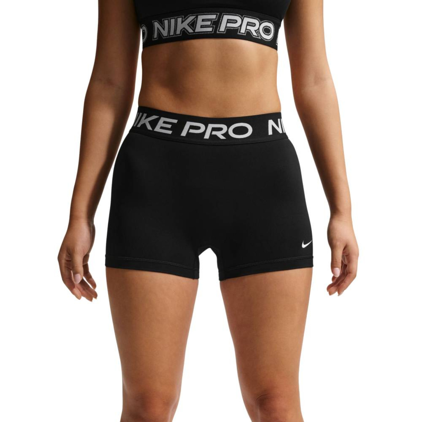 Nike Mid-Rise Pro 365 Sports Shorts (8cm) Women's Black White