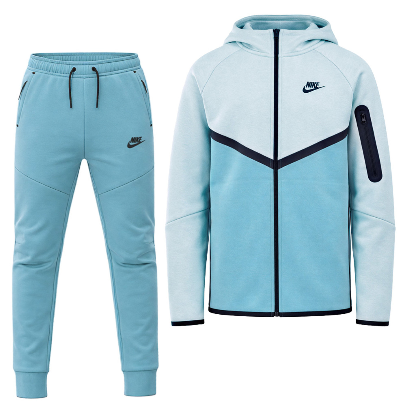Nike Sportswear Tech Fleece Tracksuit Kids Light Blue Blue Black
