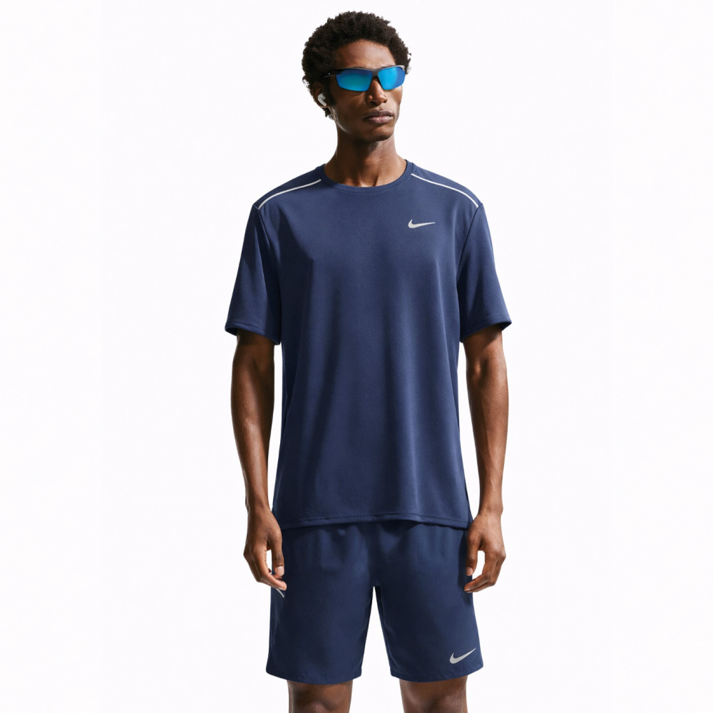 Nike UV Miler Trainingsset Donkerblauw Zilver