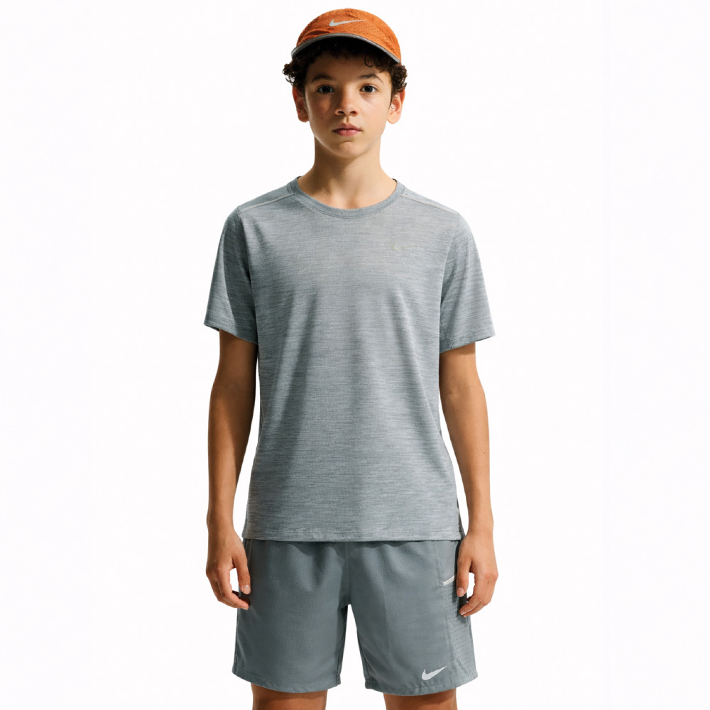 Nike Miler Kids Training Set Dark Grey Silver