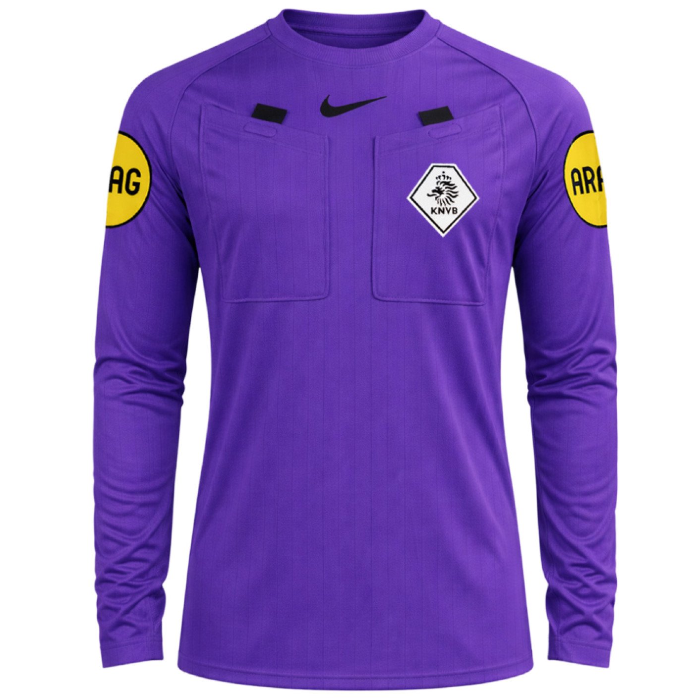 Nike KNVB Scheidsrechtersshirt 2026-2028 Lange Mouwen Paars Zwart