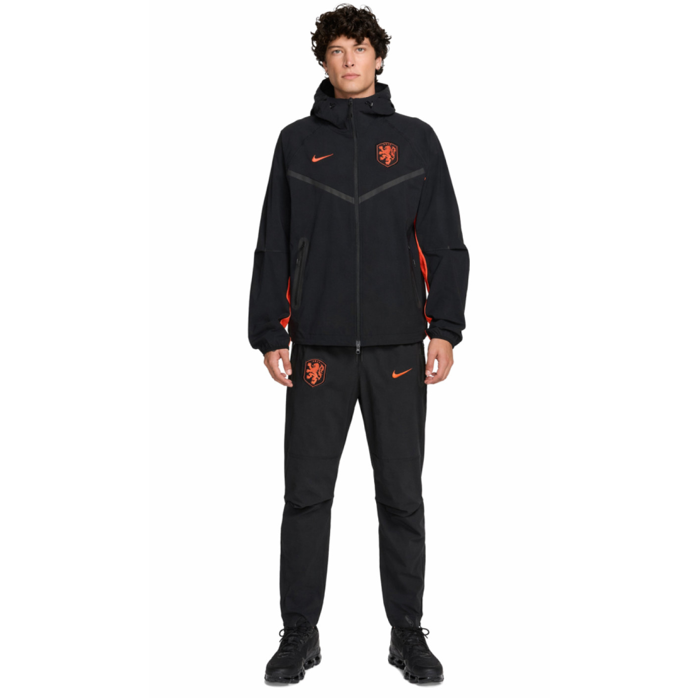 Nike Netherlands Tech Woven Tracksuit 2026-2028 Black Bright Orange