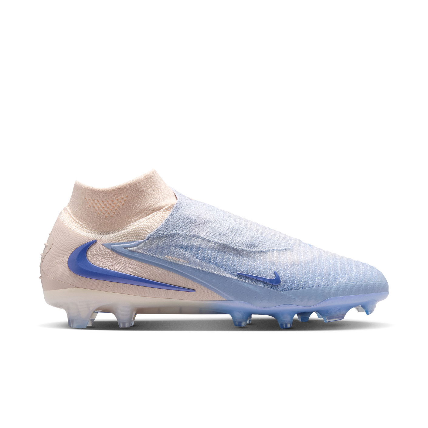 Nike Phantom 6 High Elite LV8 Grass Football Boots (FG) Off White Light Blue Blue