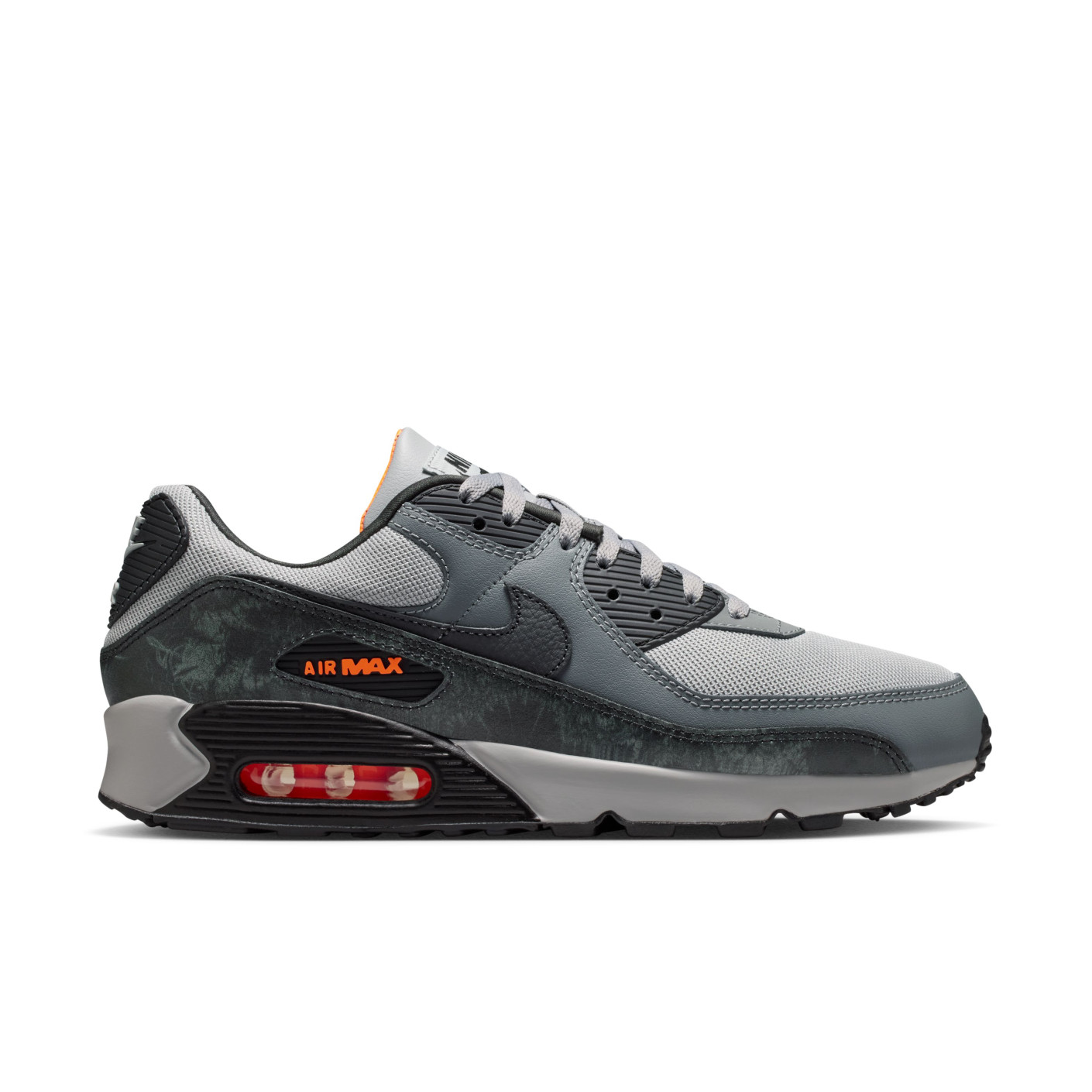 Nike Sneakers Air Max 90 Premium Grey Black Smoke Grey Orange