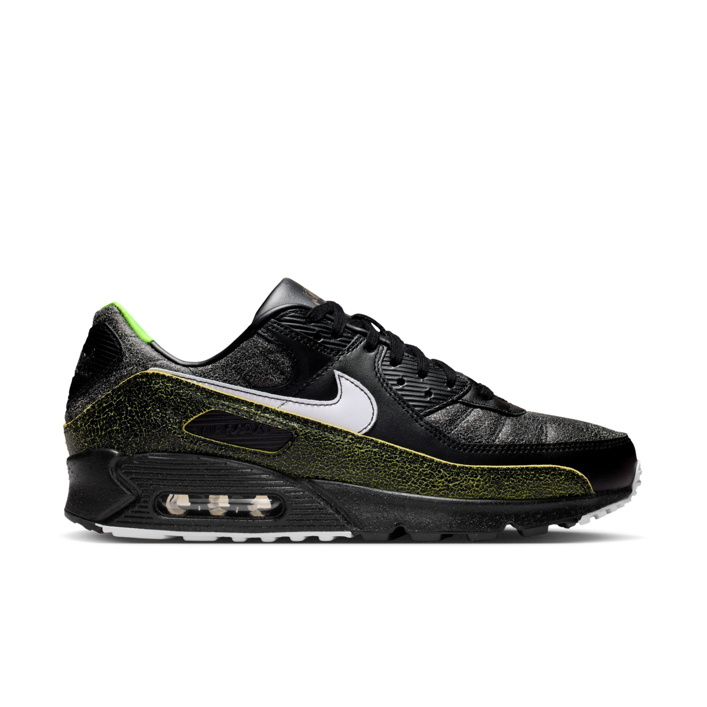 Nike Sneakers Air Max 90 Tiempo Black White Voltage Green