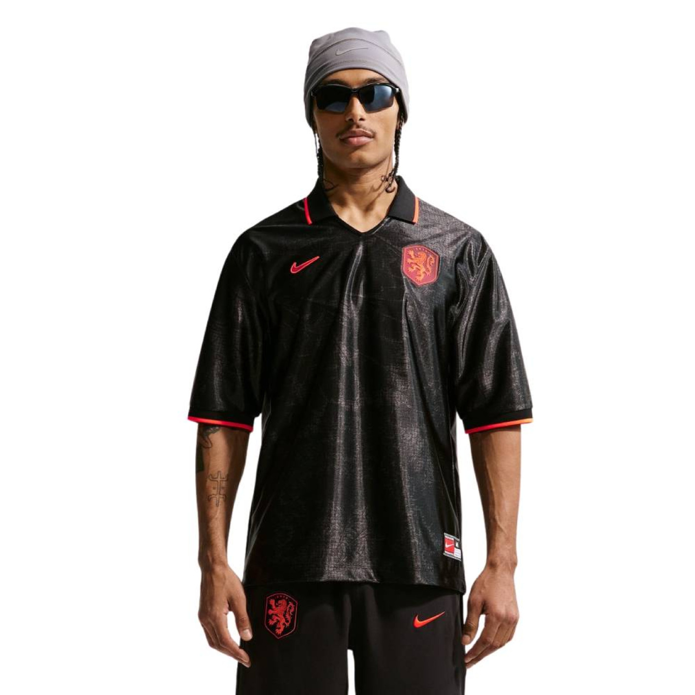 Nike Nederlands Elftal Energy Trainingsshirt 2026-2028 Zwart Oranje