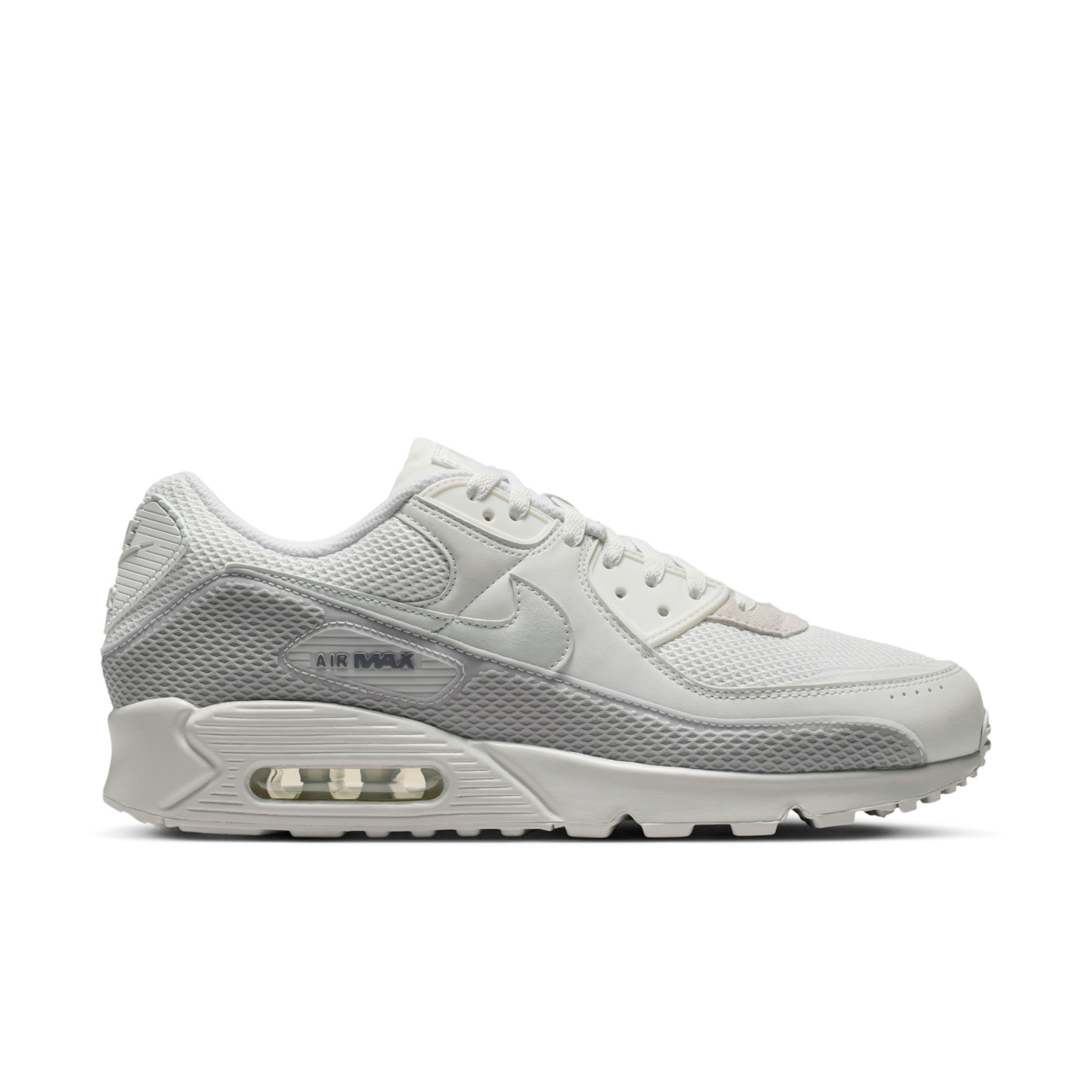 Nike Sneakers Air Max 90 Premium Silver Grey White Beige Grey