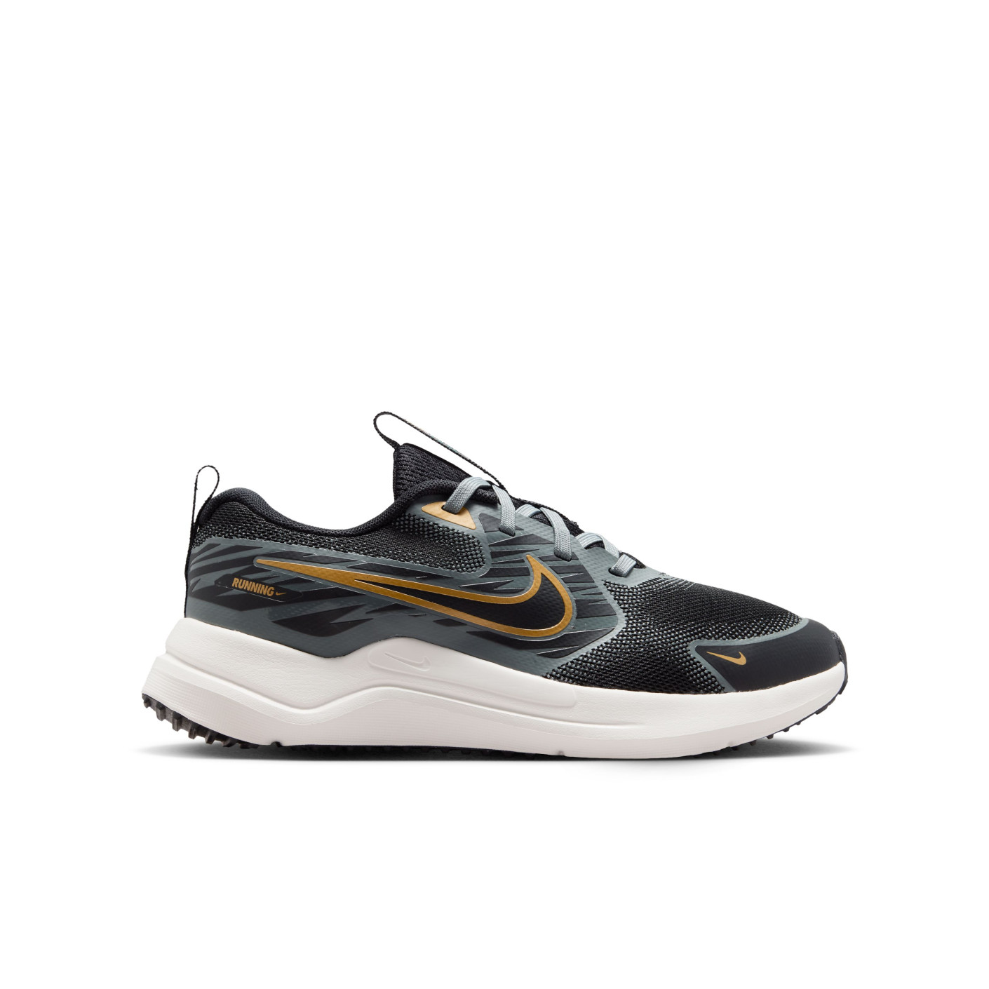 Nike Cosmic Runner Running Shoes Black Silver Grey Gold