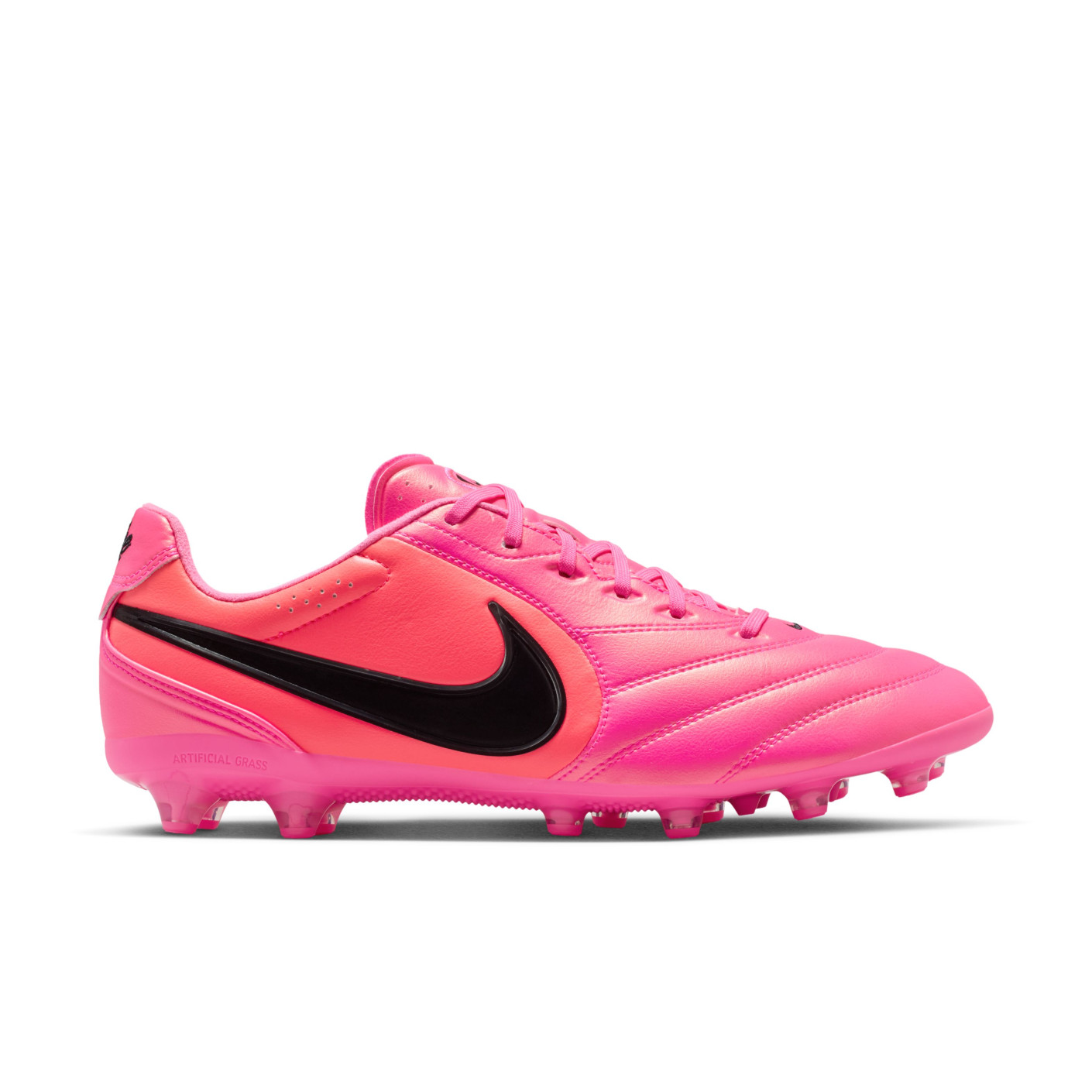 Nike Tiempo Ligera Pro (AG) Kunstgras Voetbalschoenen Felroze Zwart
