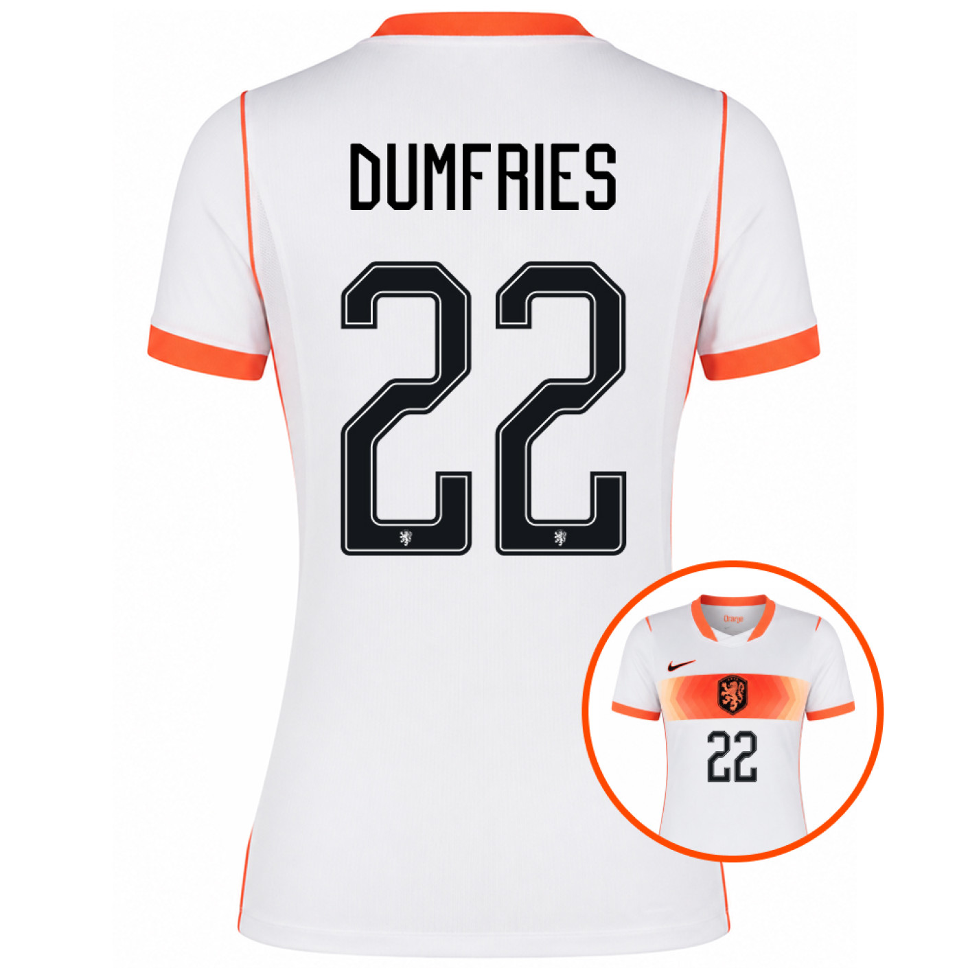 Nike Nederlands Elftal Dumfries 22 Uitshirt 2026-2028 Dames