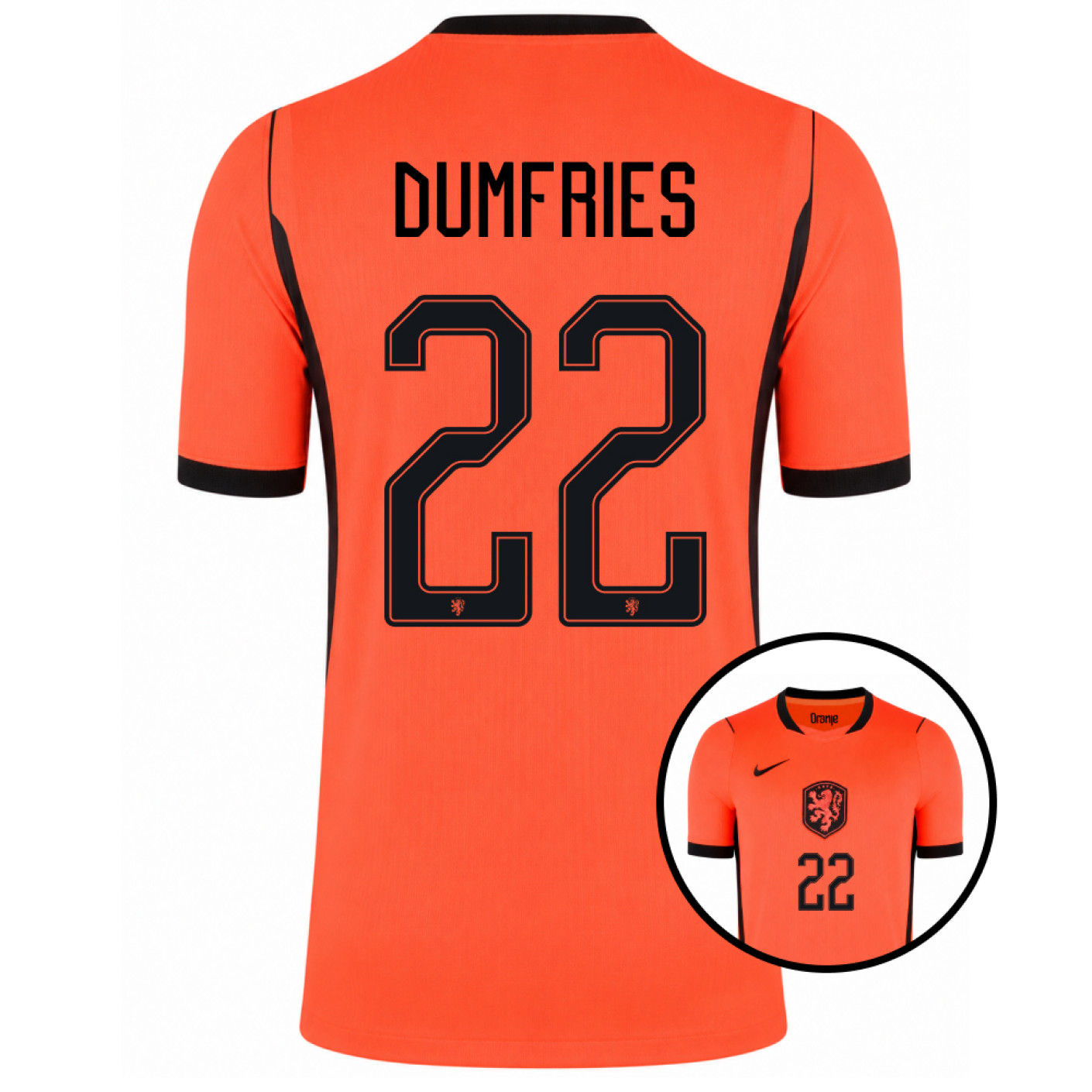 Nike Dutch Team Dumfries 22 Home Shirt 2026-2028