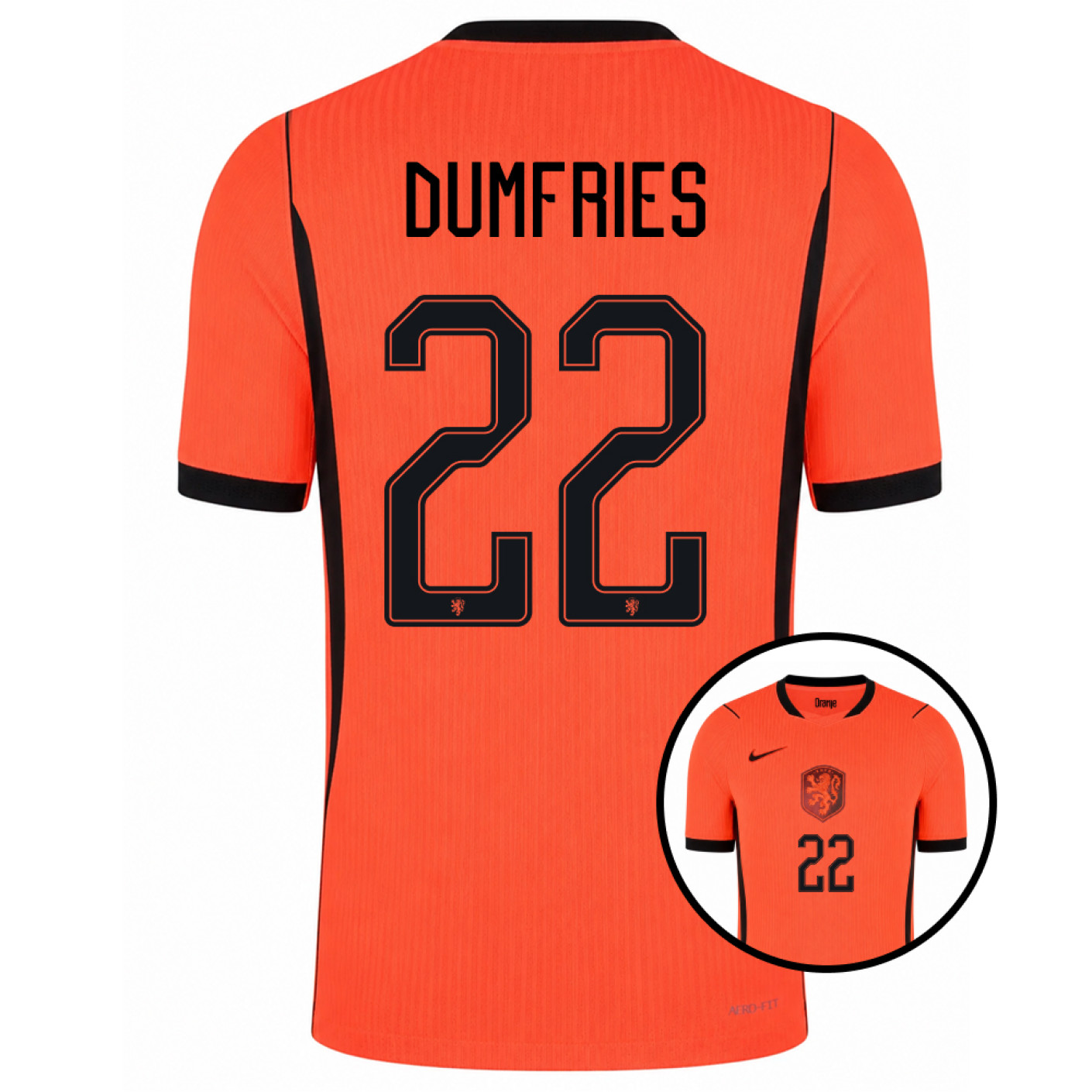 Nike Dutch Team Dumfries 22 Authentic Home Shirt 2026-2028