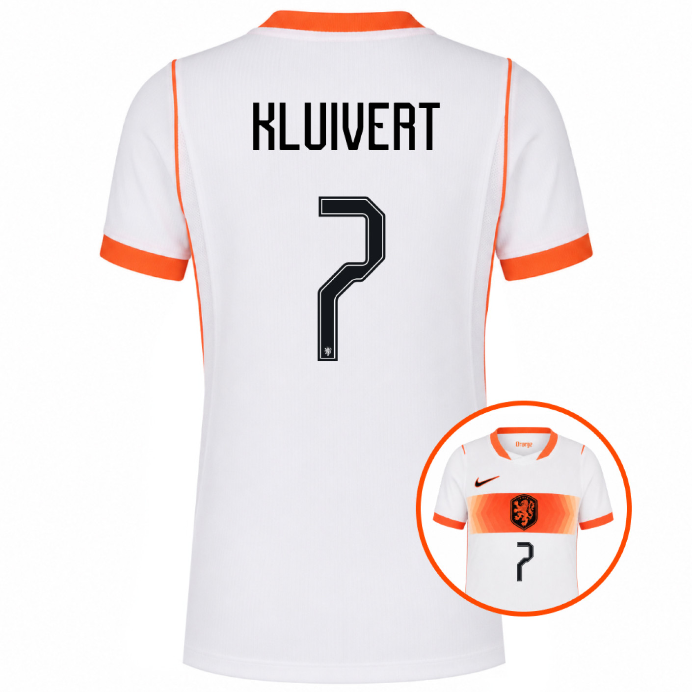 Nike Nederlands Elftal Kluivert 7 Uitshirt 2026-2028 Kids
