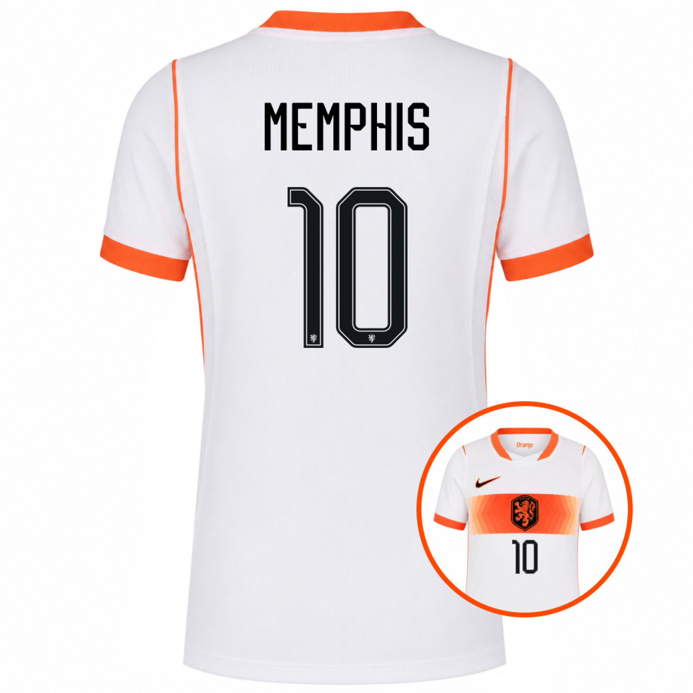 Nike Nederlands Elftal Memphis 10 Uitshirt 2026-2028 Kids