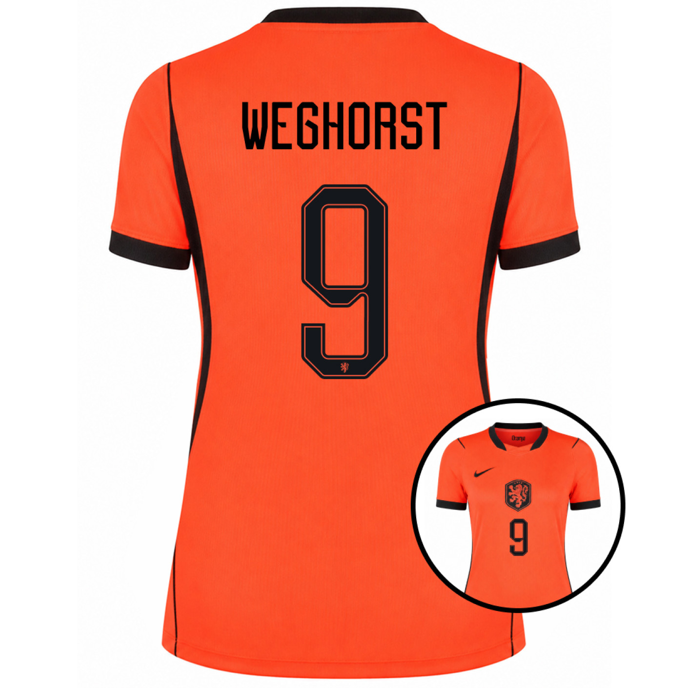 Nike Nederlands Elftal Weghorst 9 Thuisshirt 2026-2028 Dames