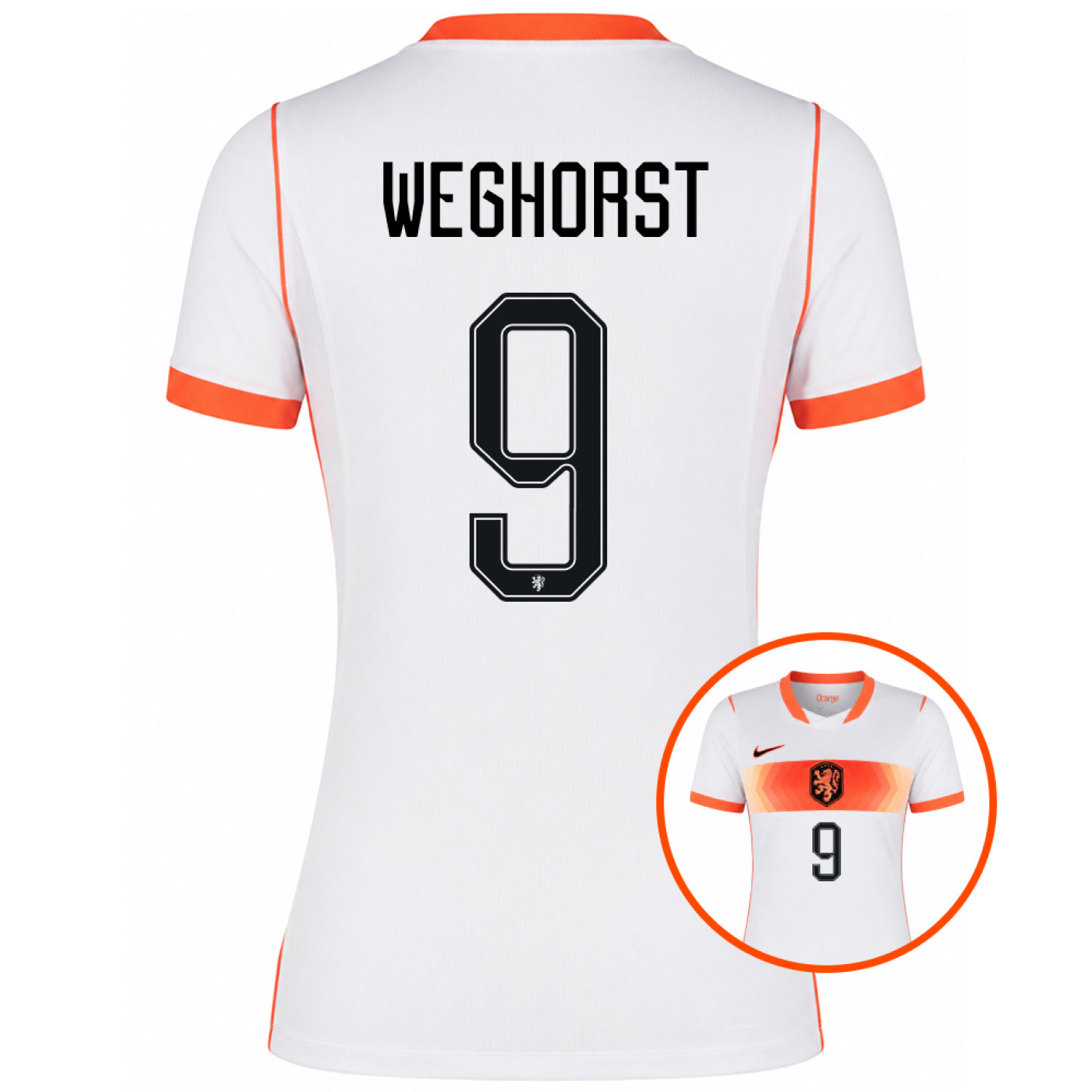 Nike Nederlands Elftal Weghorst 9 Uitshirt 2026-2028 Dames