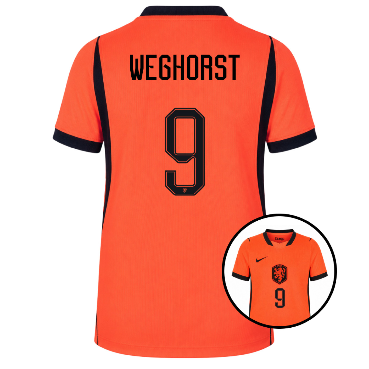 Nike Nederlands Elftal Weghorst 9 Thuisshirt 2026-2028 Kids