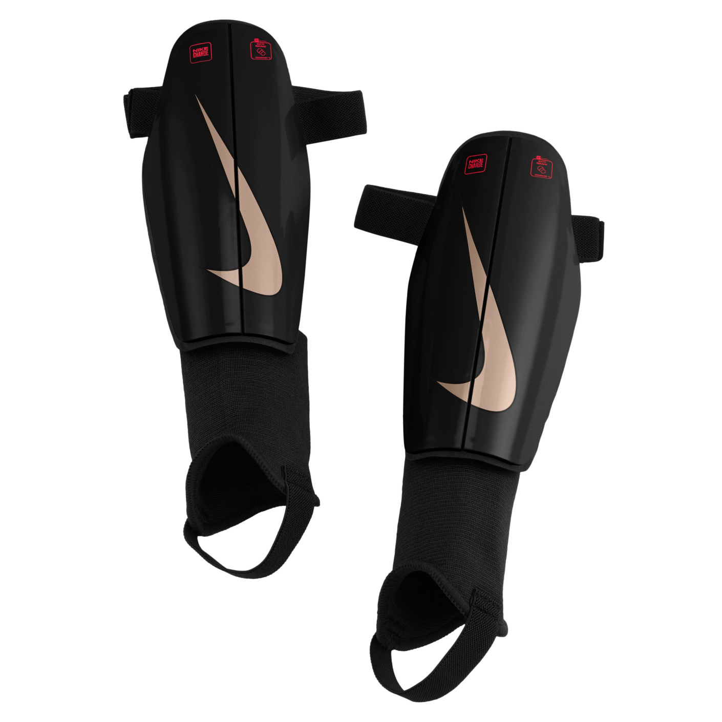 Nike Charge Shin Guards Black Bright Red Gold