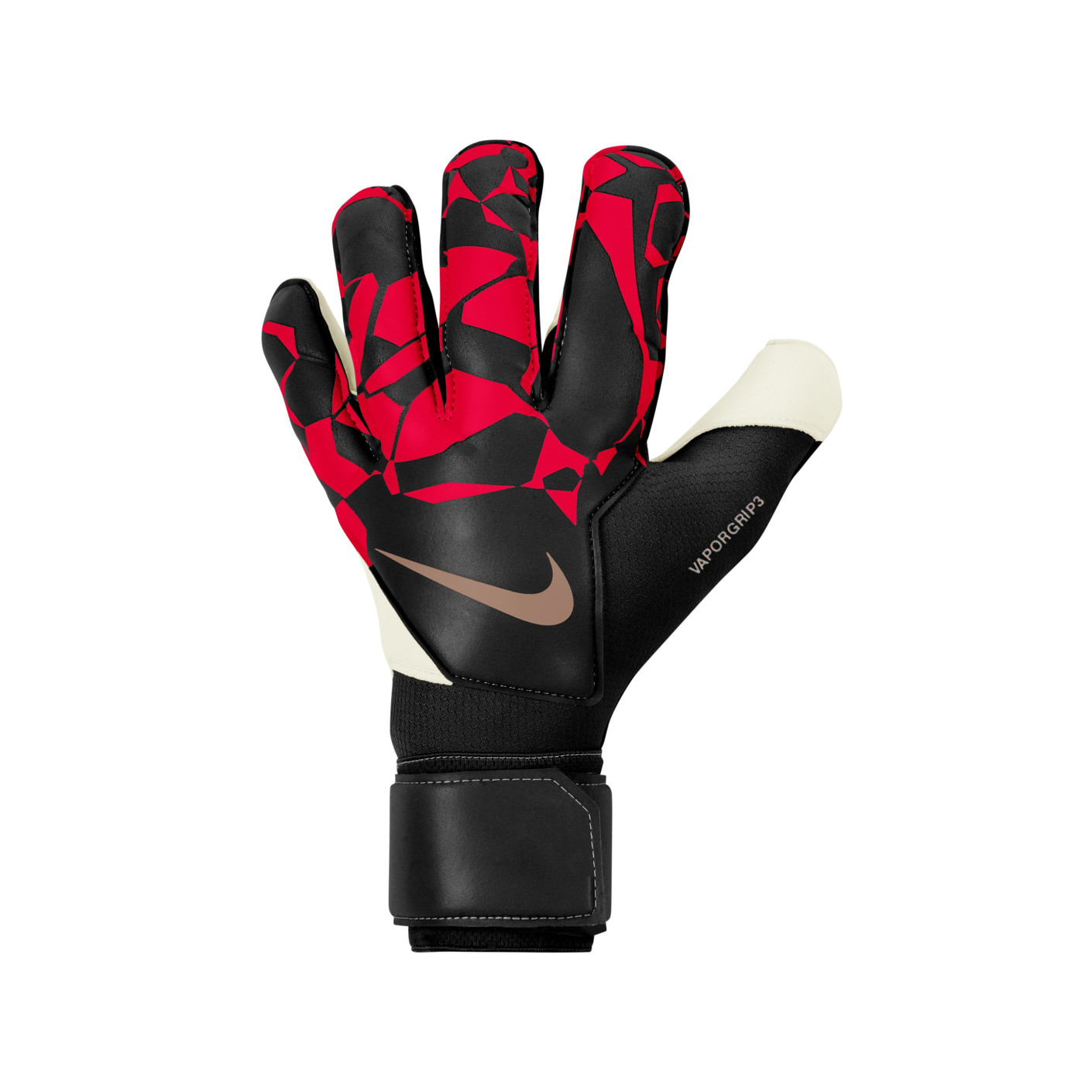 Nike Grip3 Goalkeeper Gloves Black Bright Red Gold